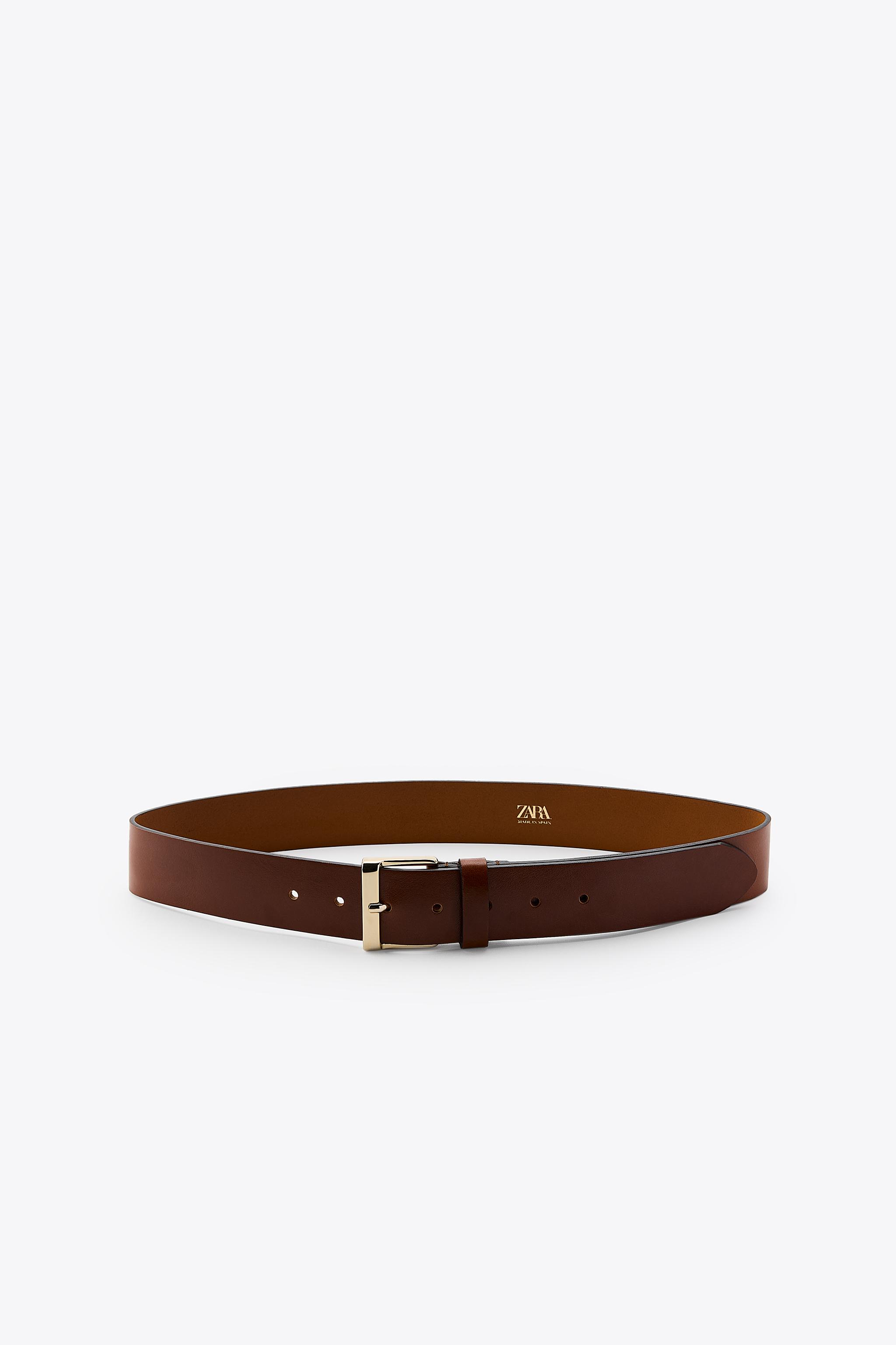 SQUARE BUCKLE LEATHER BELT