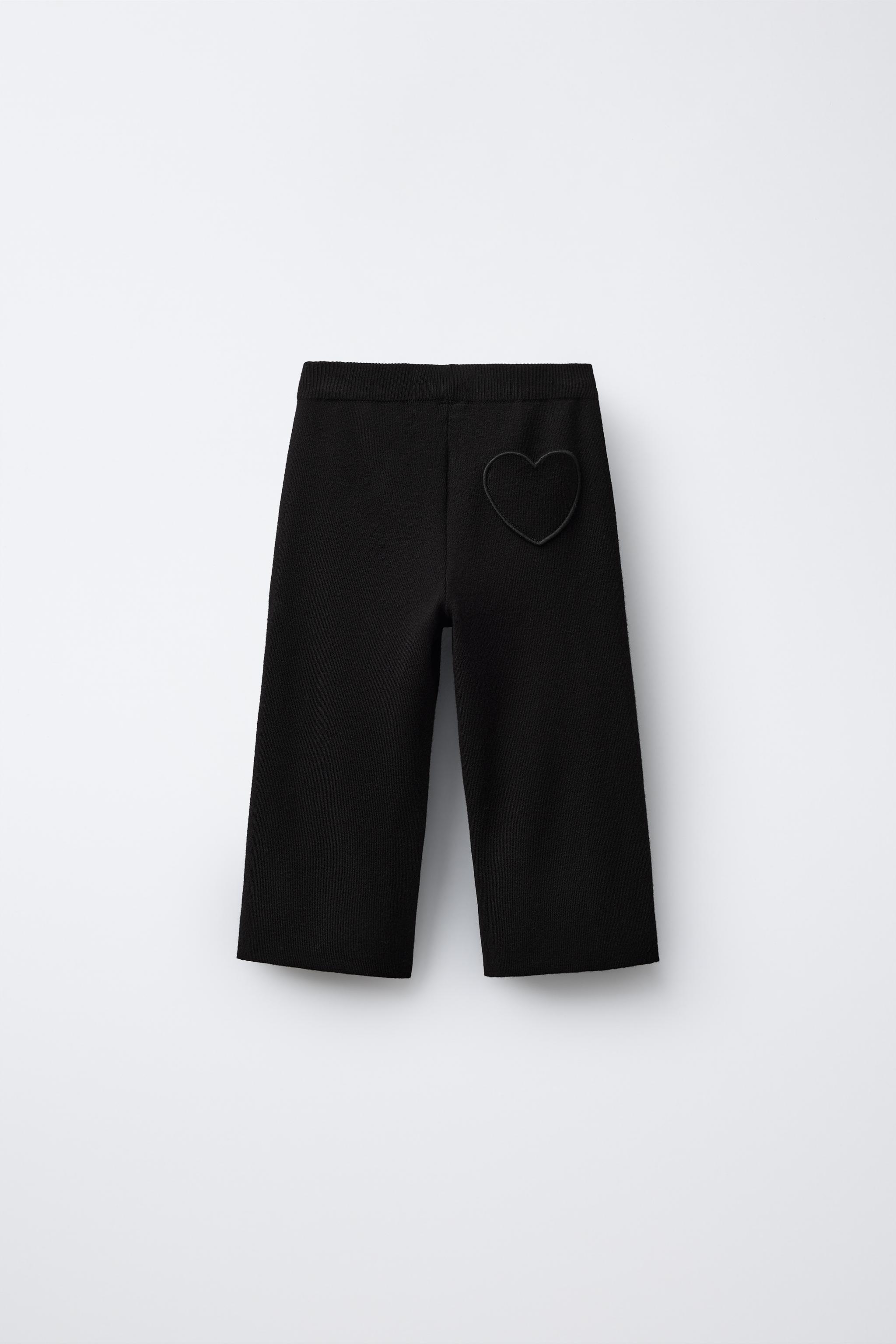 HEART STRAIGHT LEG KNIT PANTS