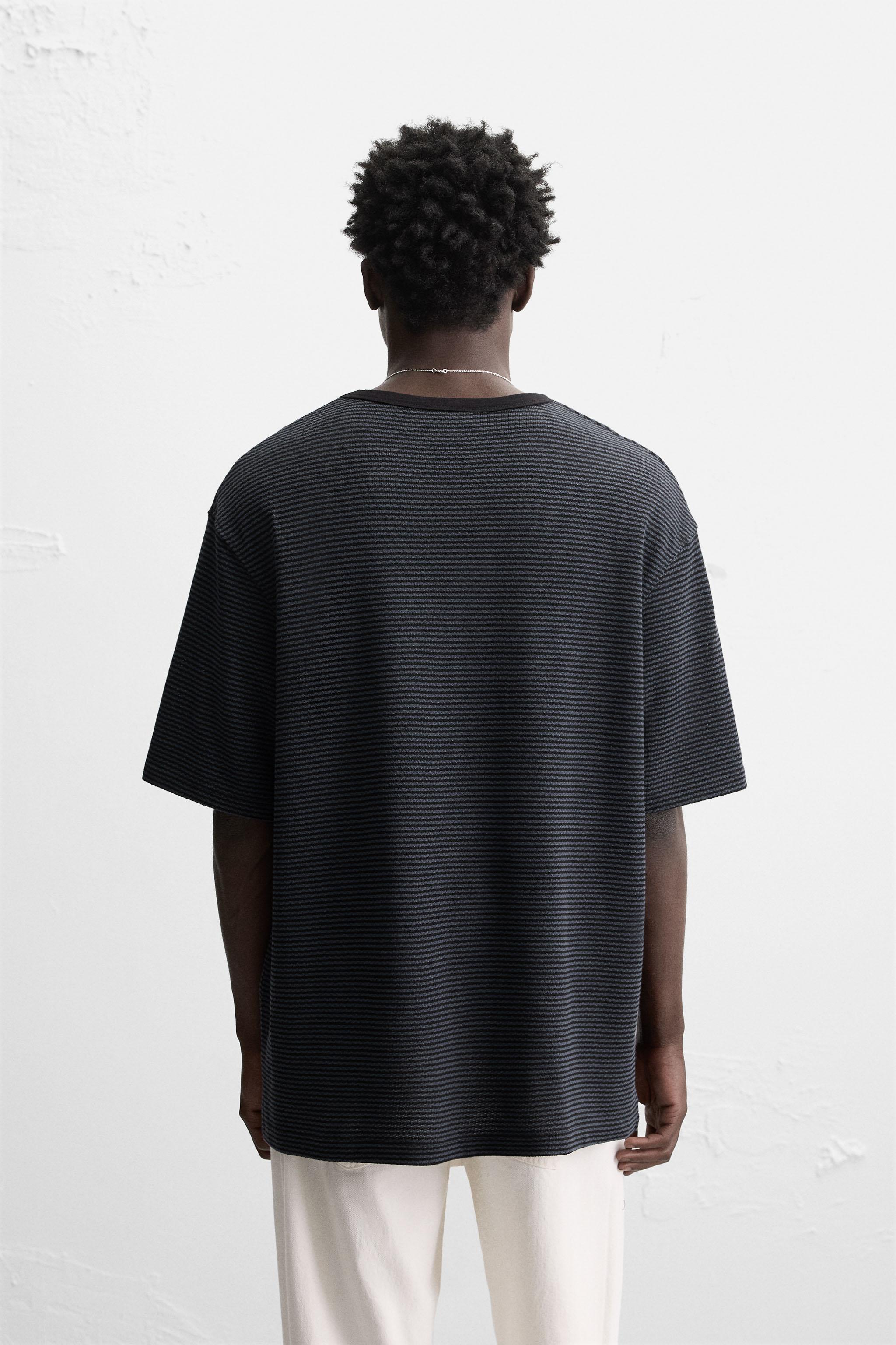 STRIPED JACQUARD T-SHIRT