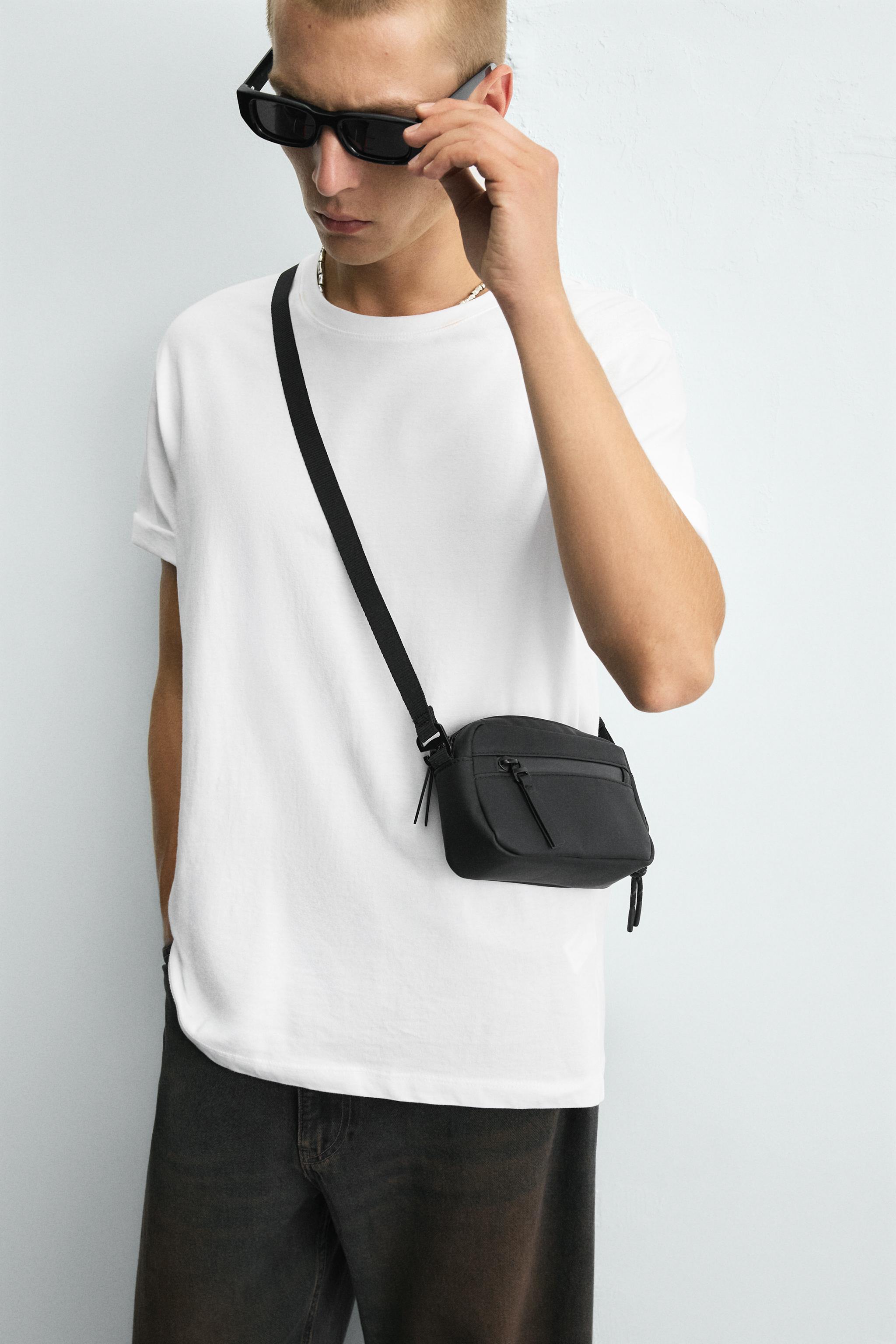 RUBBERIZED CROSSBODY BAG