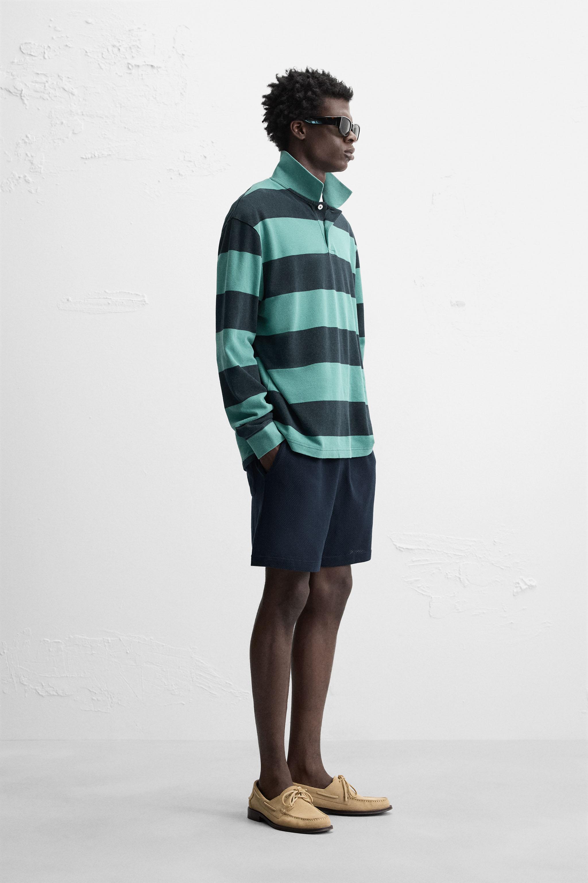 TEXTURED RELAXED FIT SHORTS