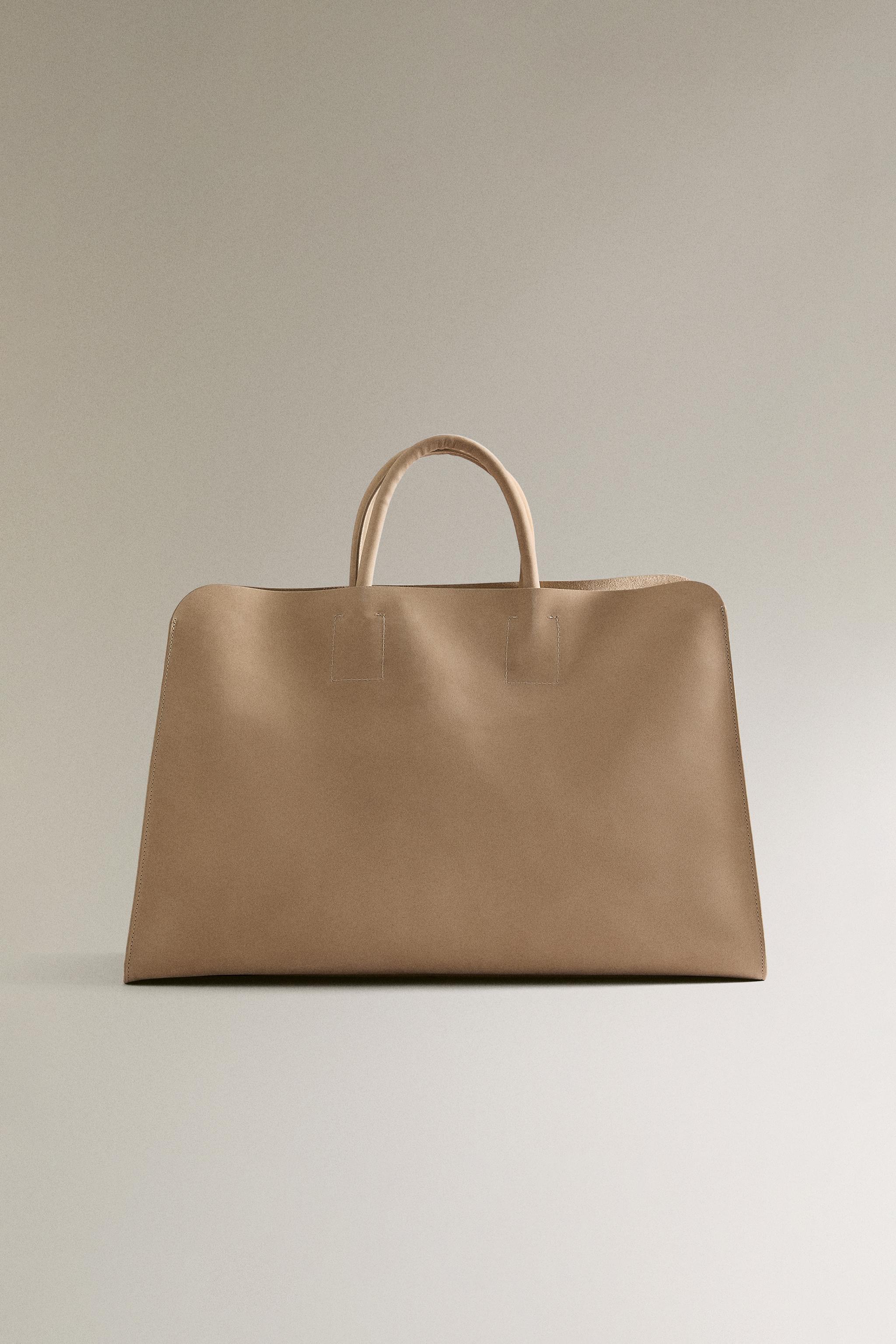 NUBUCK LEATHER SHOPPER BAG