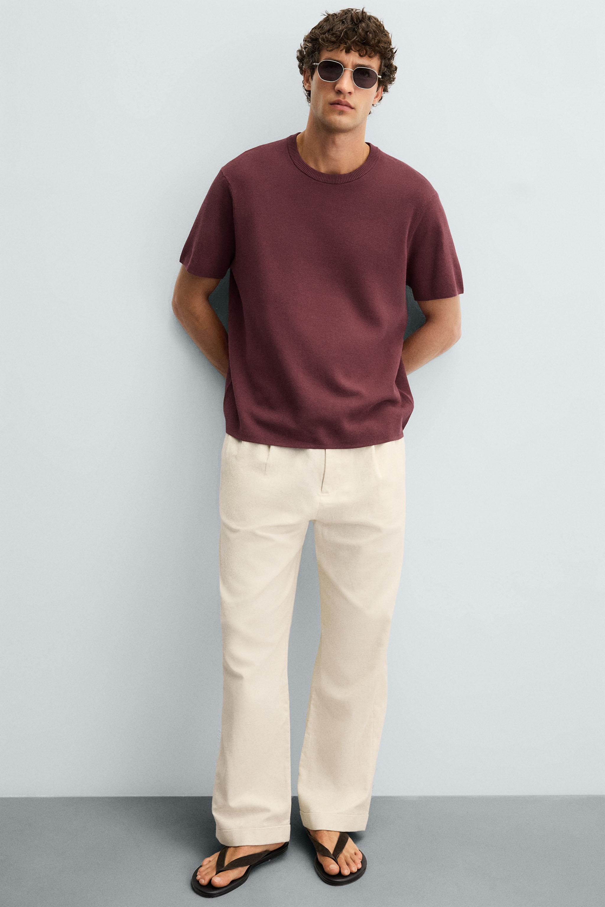 COTTON - LINEN PLEATED PANTS