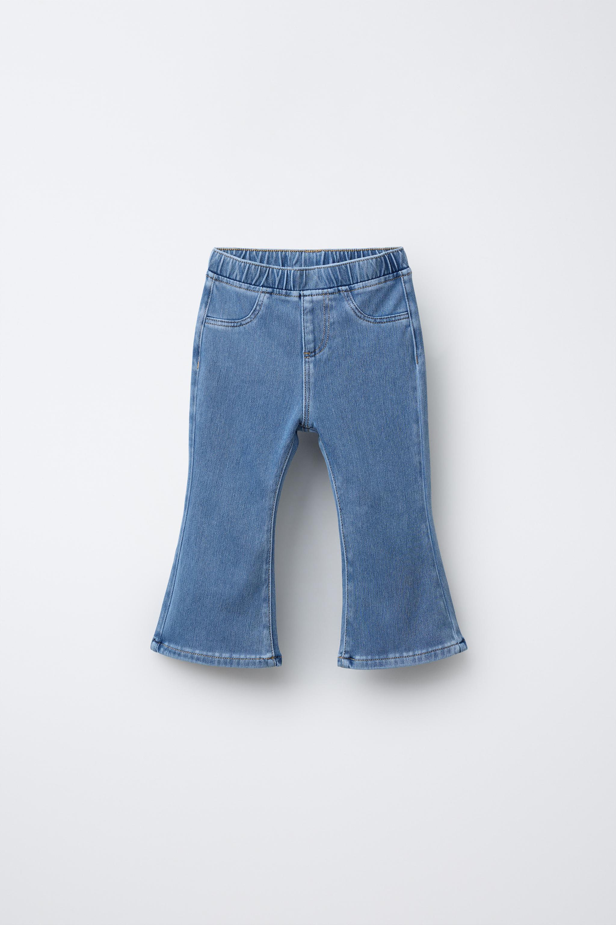 DENIM EFFECT FLARE LEGGINGS