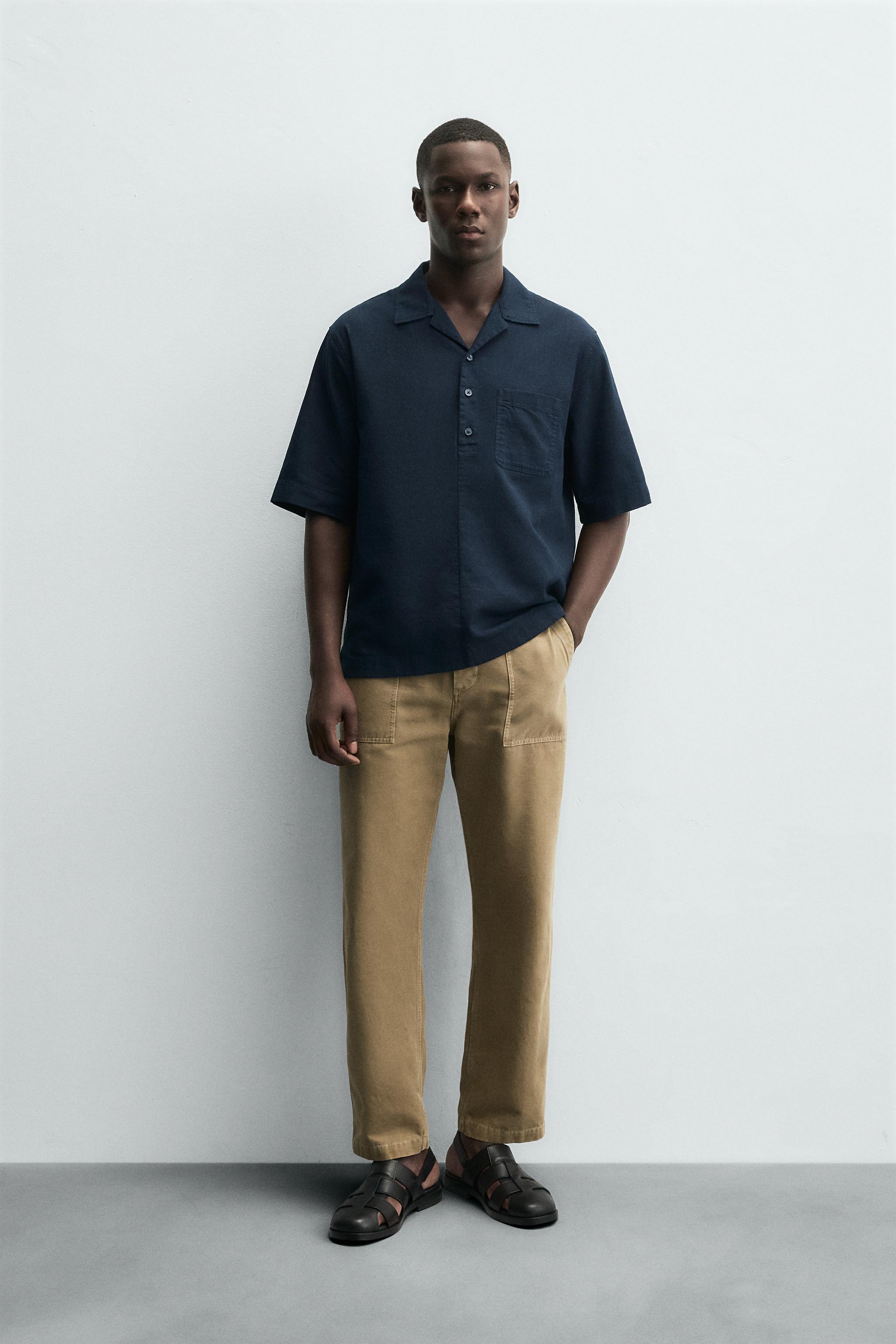 COTTON-LINEN POLO SHIRT