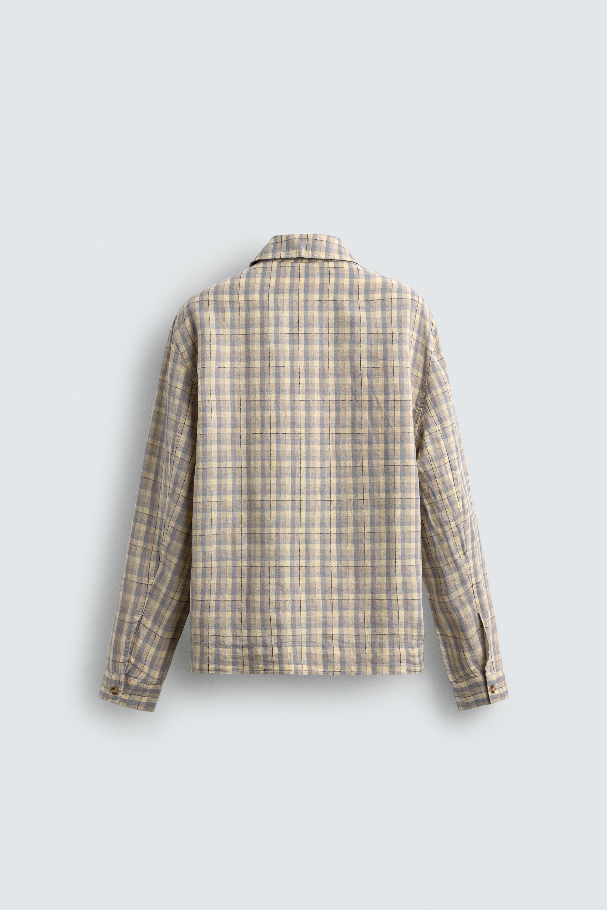 TEXTURED PLAID SHIRT