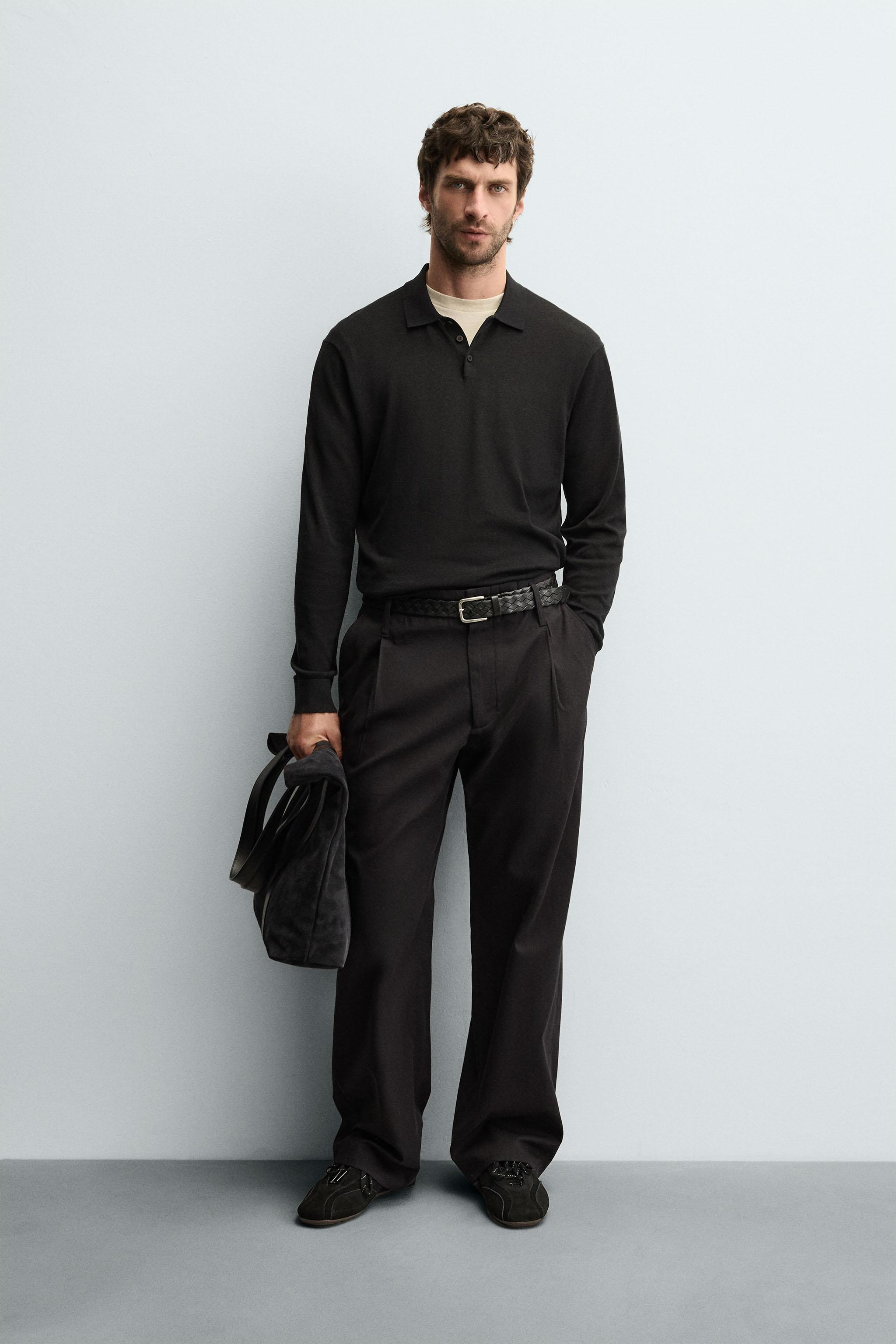 COTTON SILK KNIT POLO