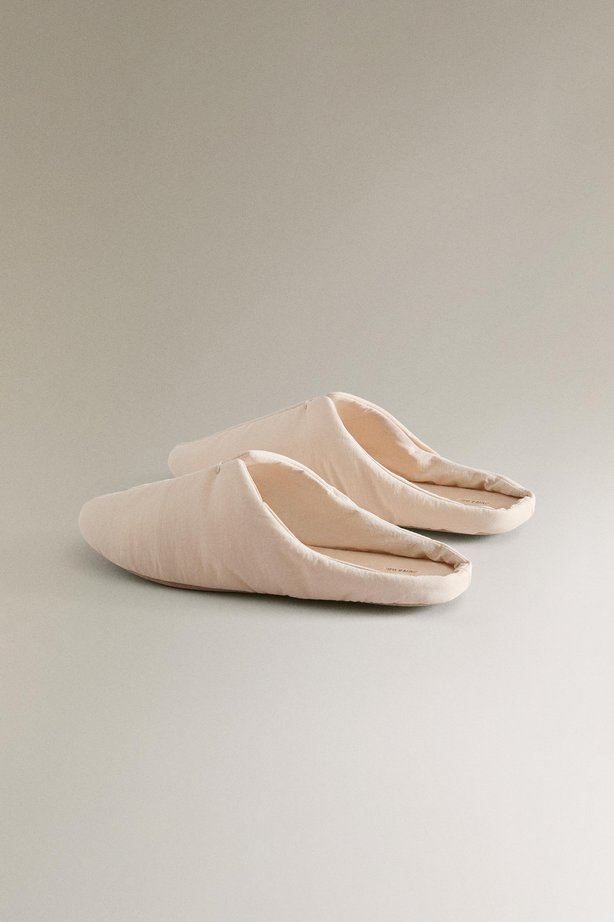 MULE SLIPPERS WITH LEATHER SOLE