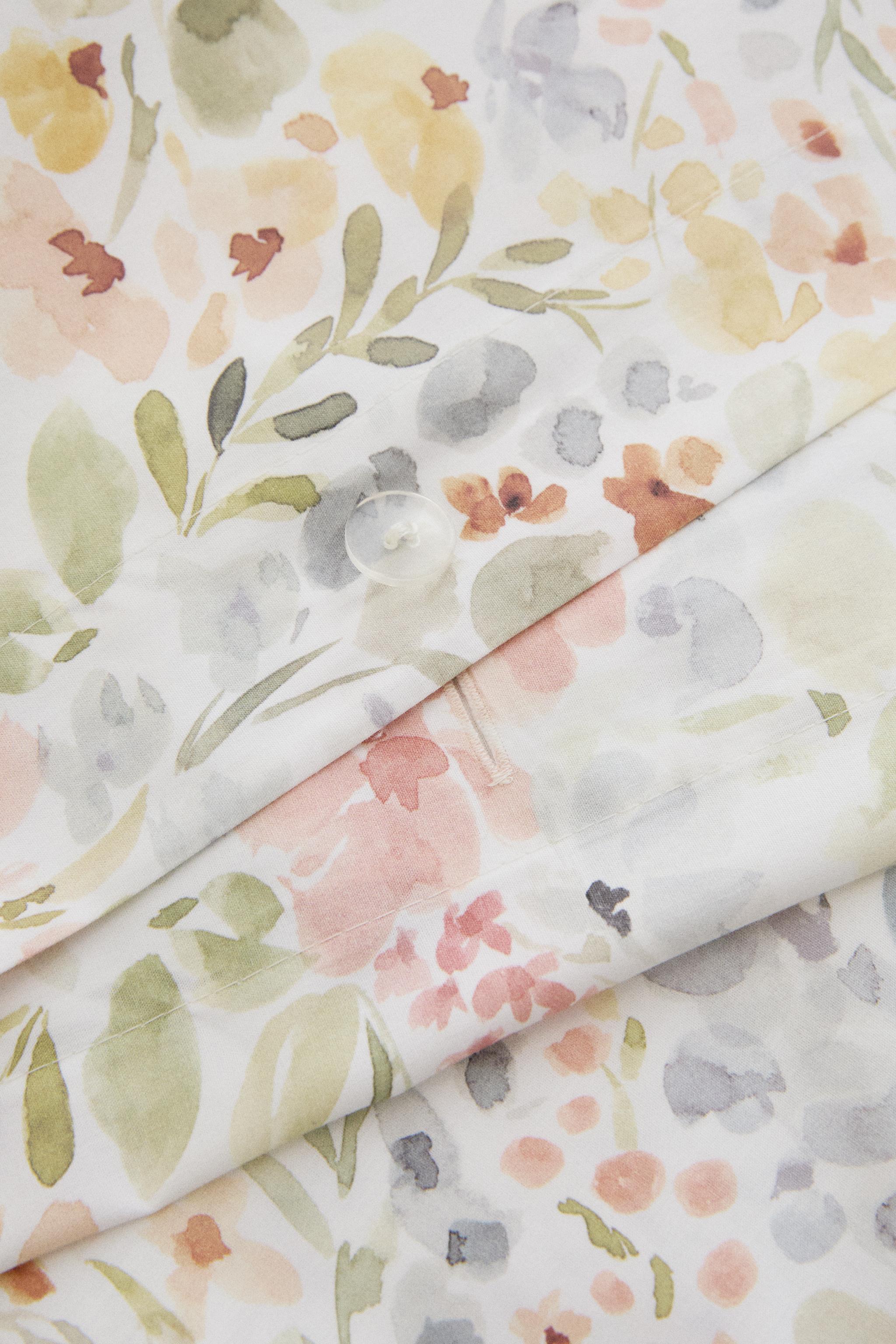 FLORAL PRINT DUVET COVER