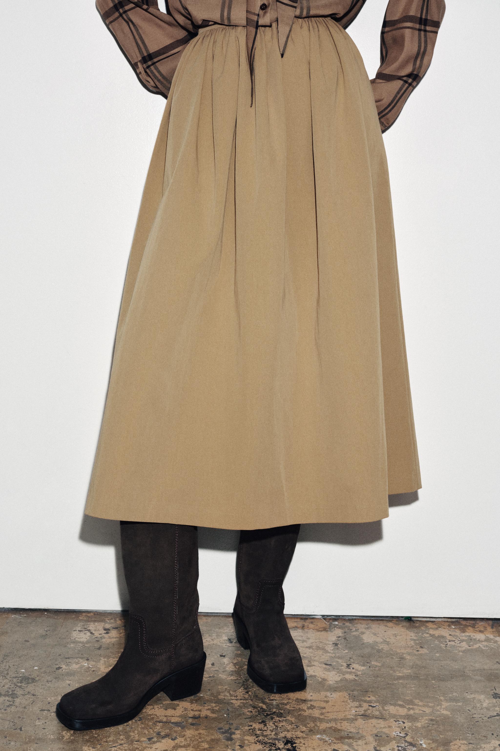 ZW COLLECTION CAPE MIDI SKIRT