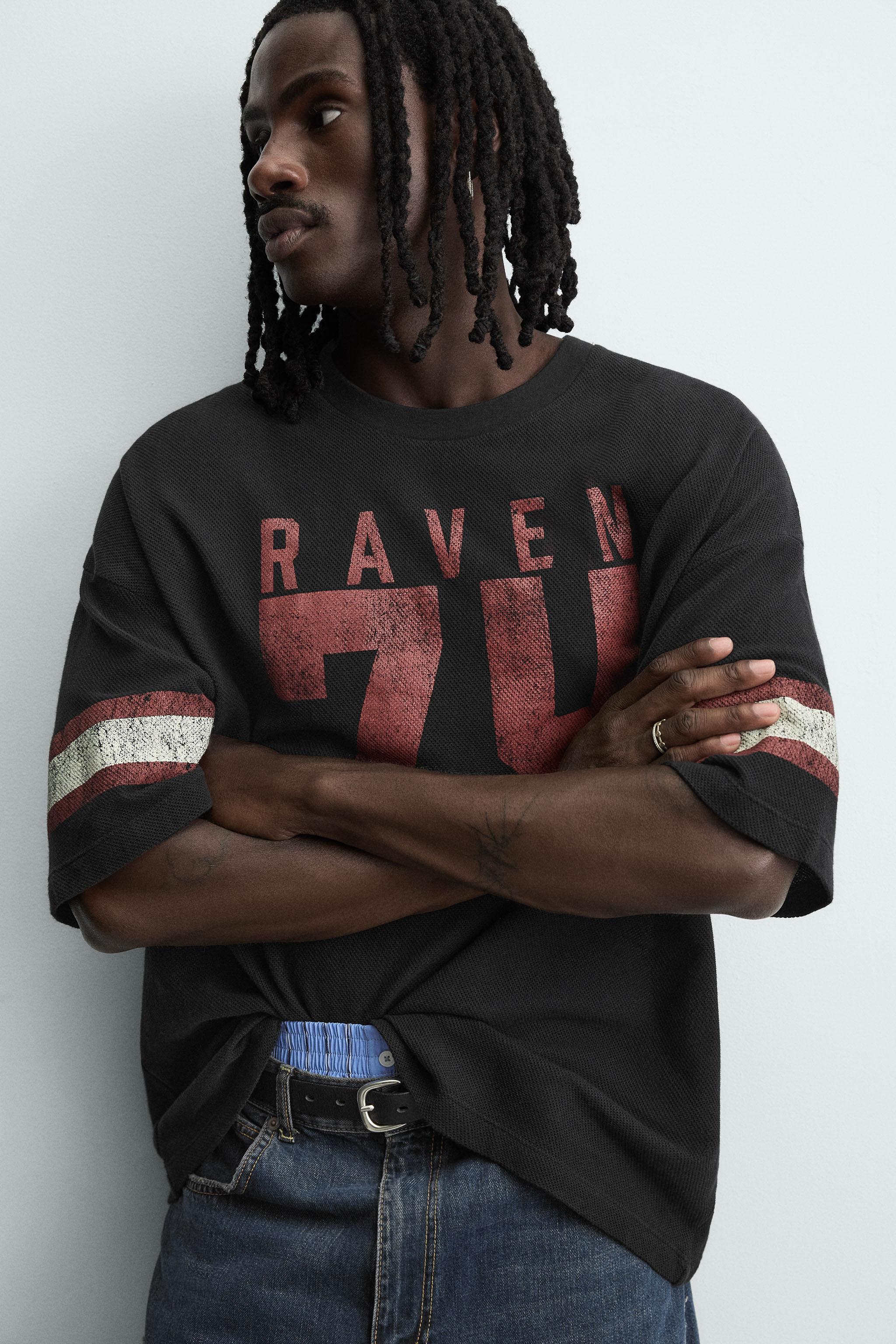 VARSITY OPEN WEAVE T-SHIRT