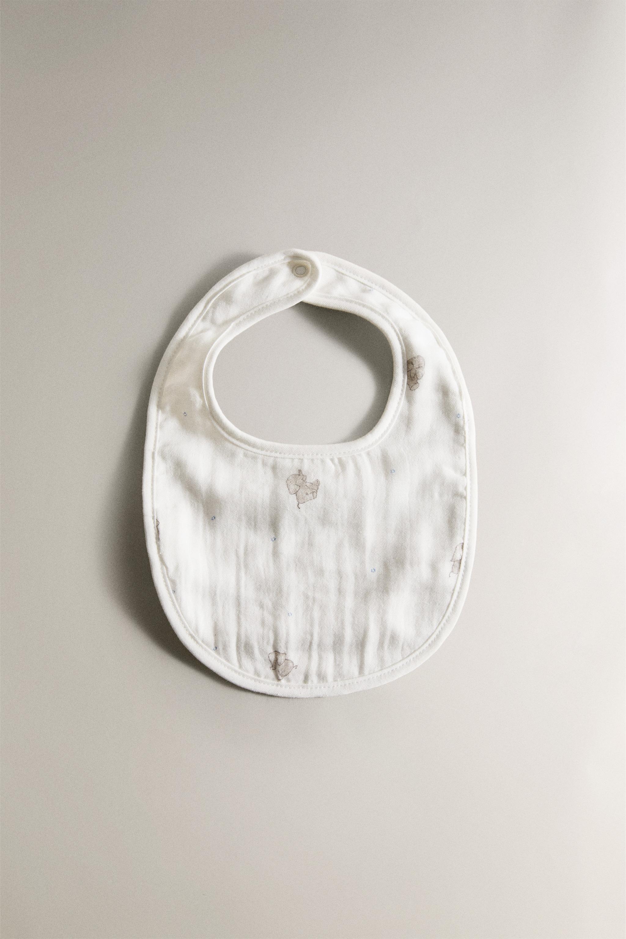 CHILDREN'S ELEPHANT MUSLIN BIB