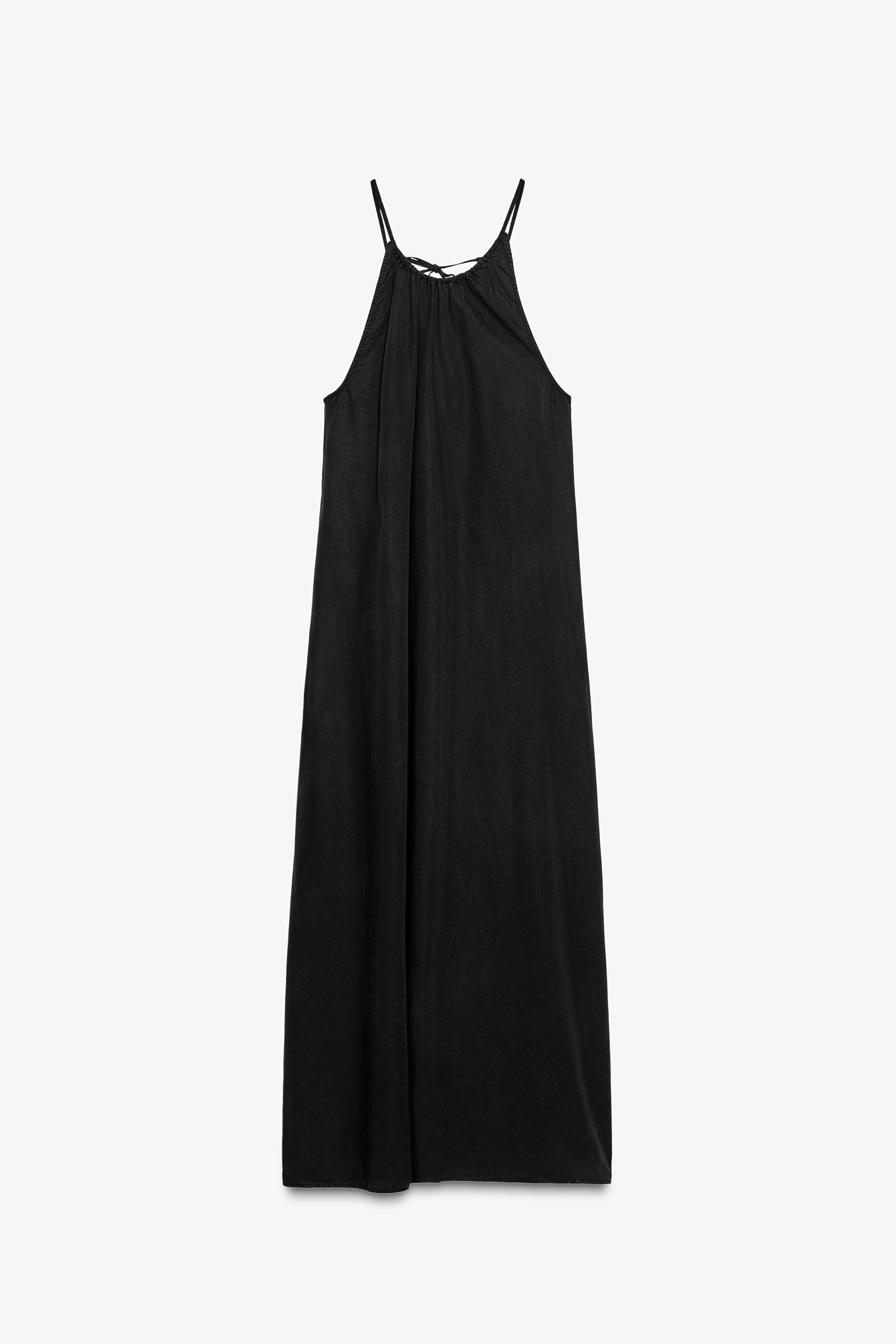GATHERED HALTER DRESS