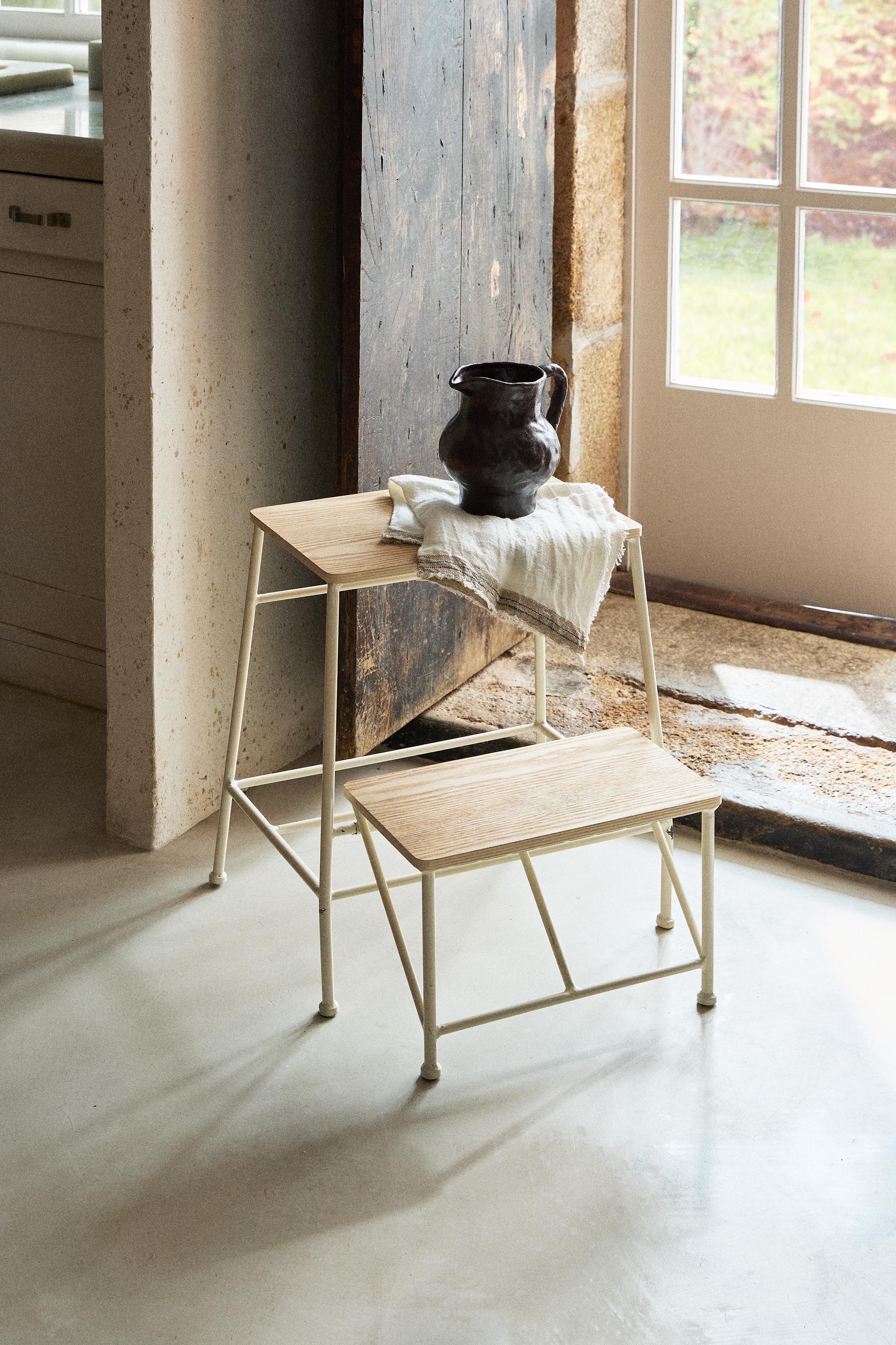 STOOL | TWO-STEP WOODEN LADDER