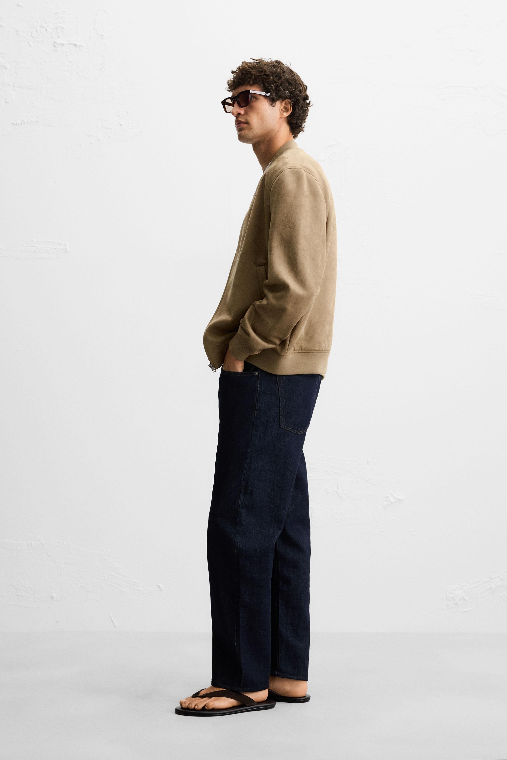 FAUX SUEDE BOMBER JACKET