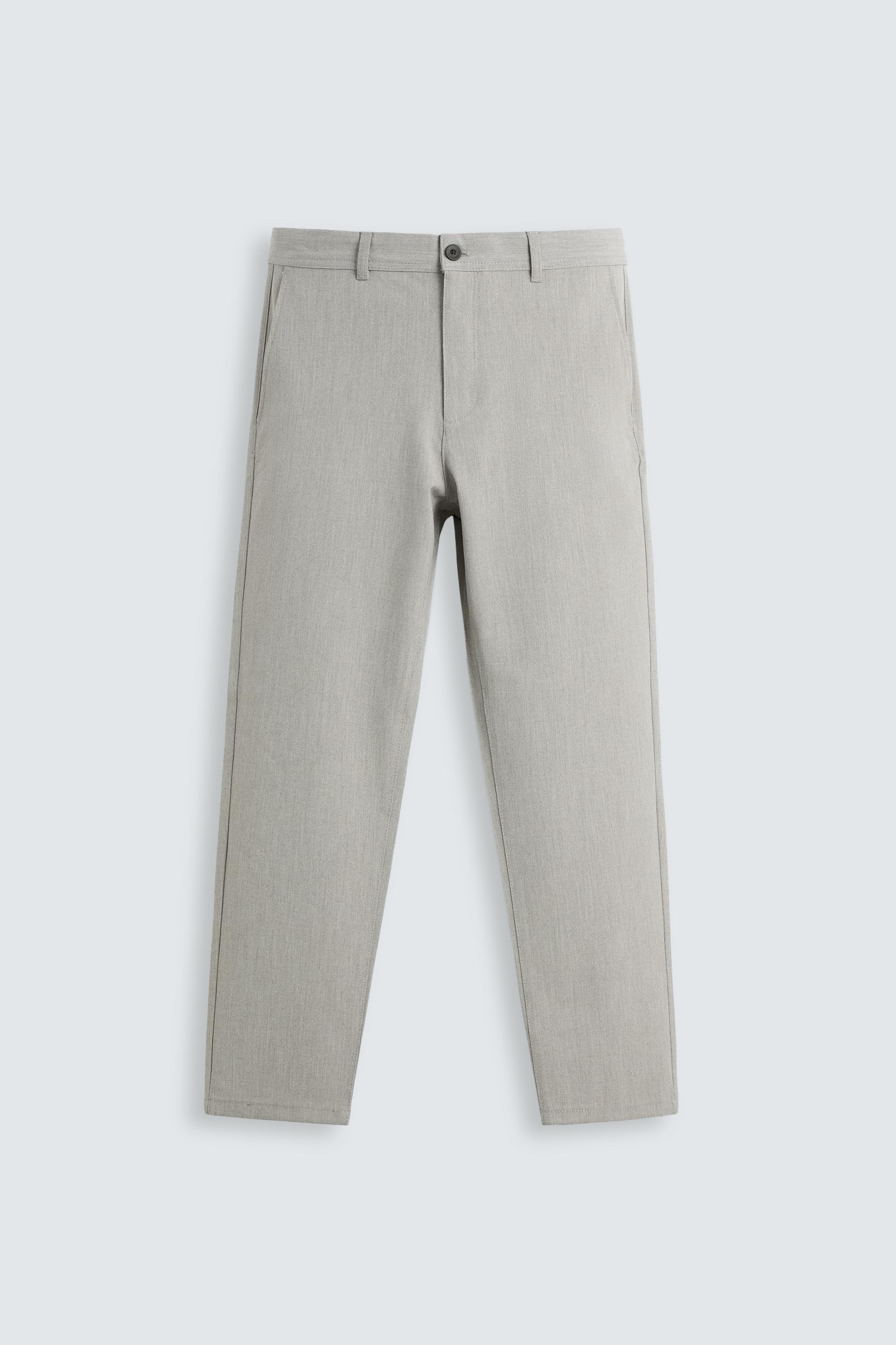 TEXTURED STRETCH PANTS