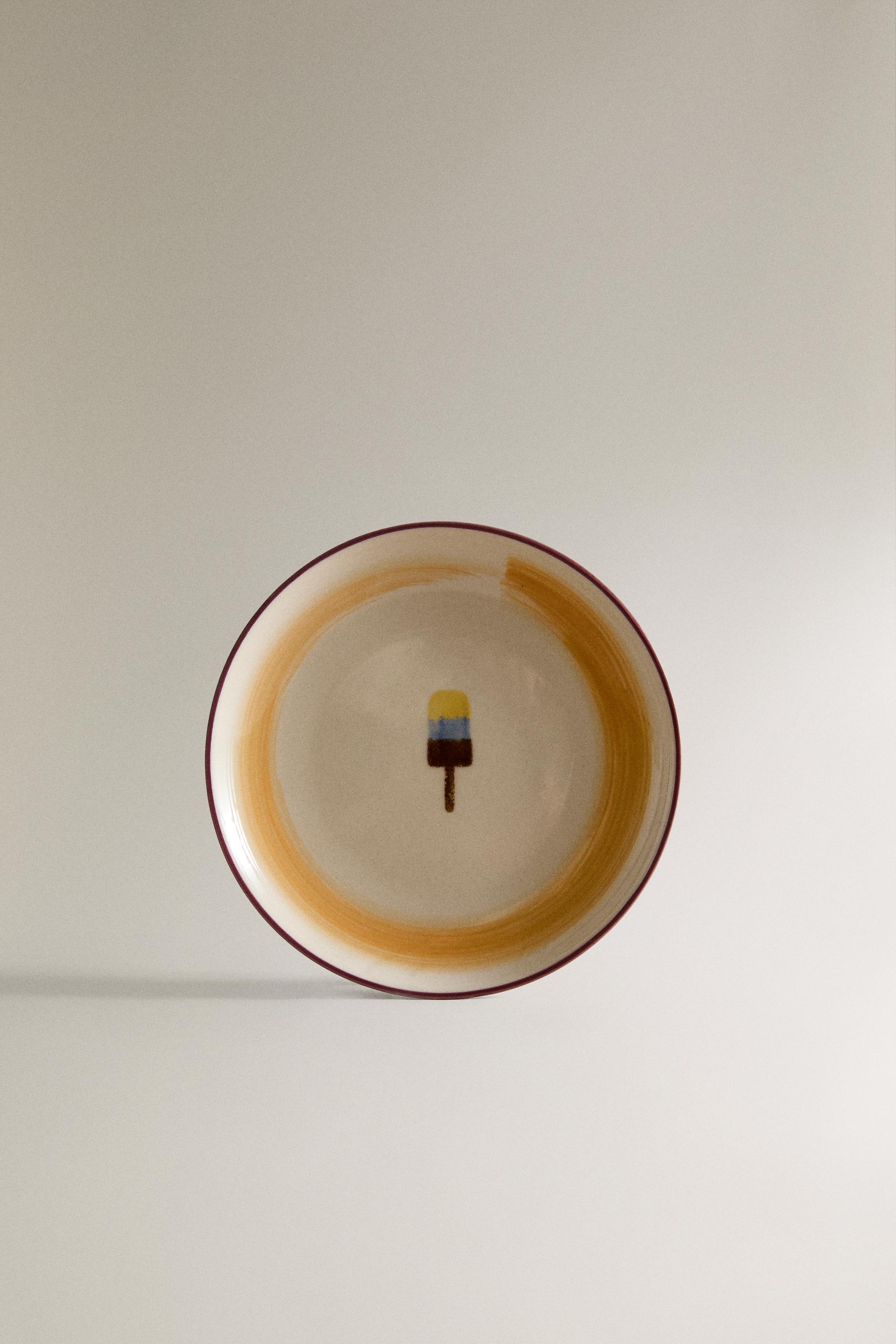 STONEWARE ICE CREAM DESSERT PLATE