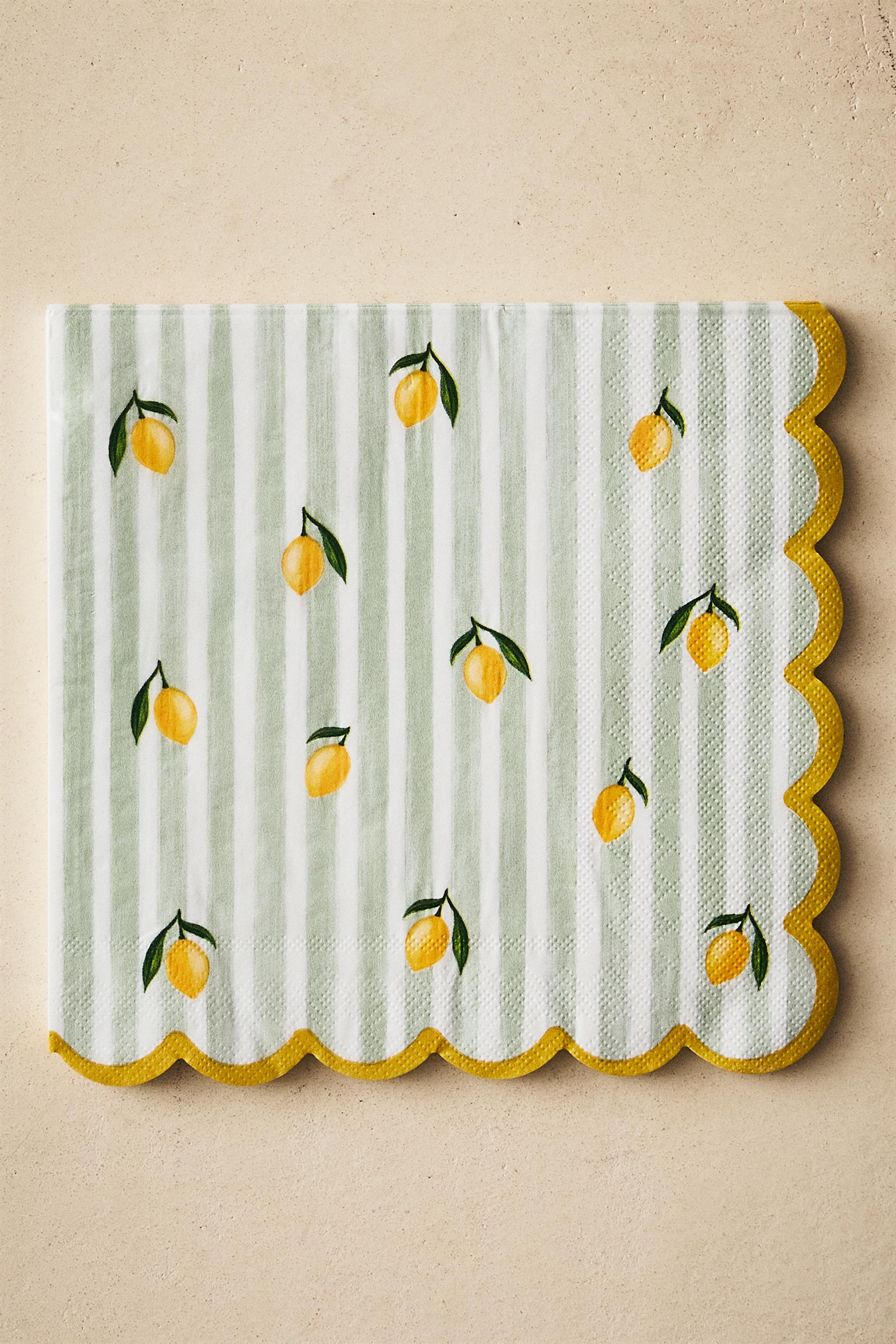 SET OF LEMON PAPER NAPKINS (SET OF 20)