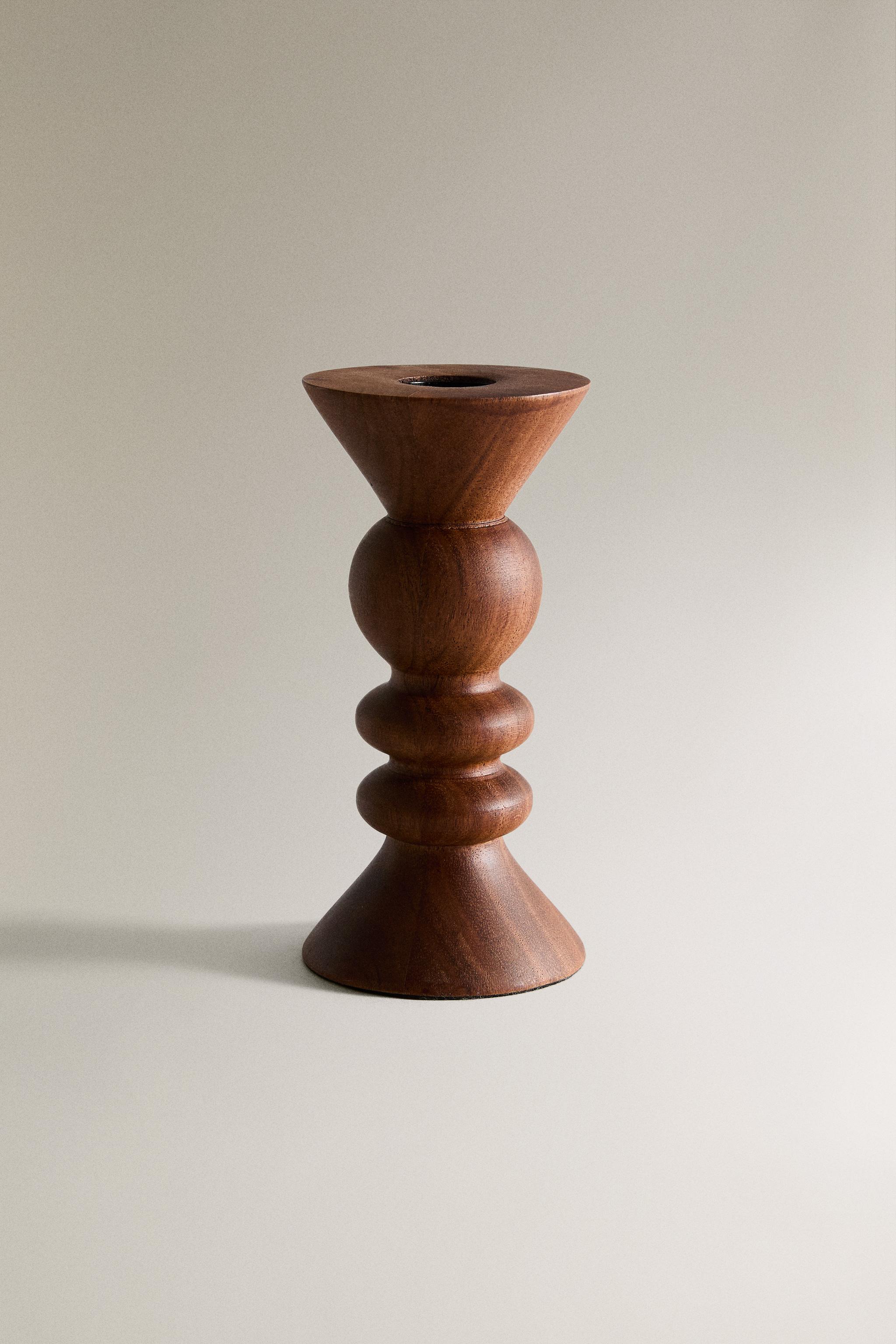 WOODEN CANDLESTICK