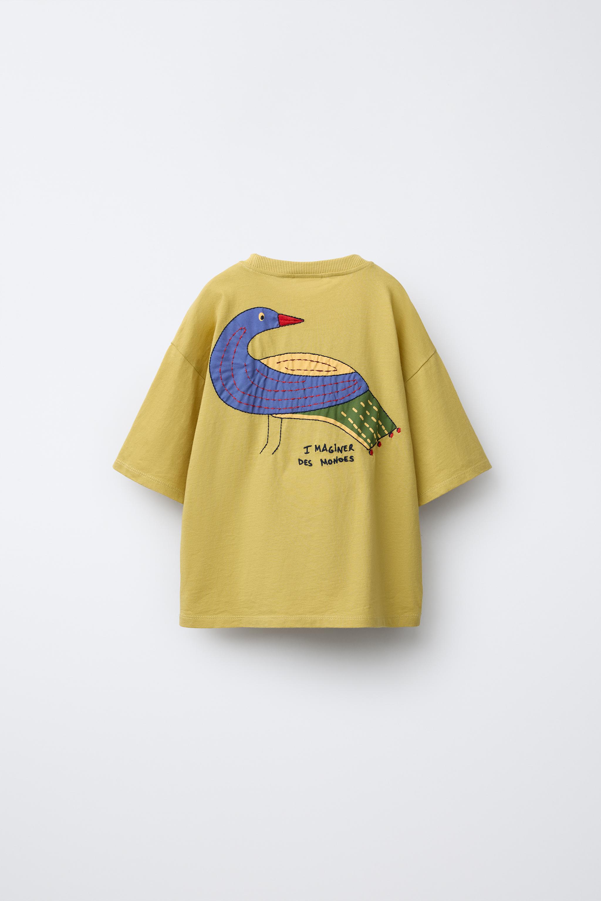 BIRD EMBROIDERED T-SHIRT