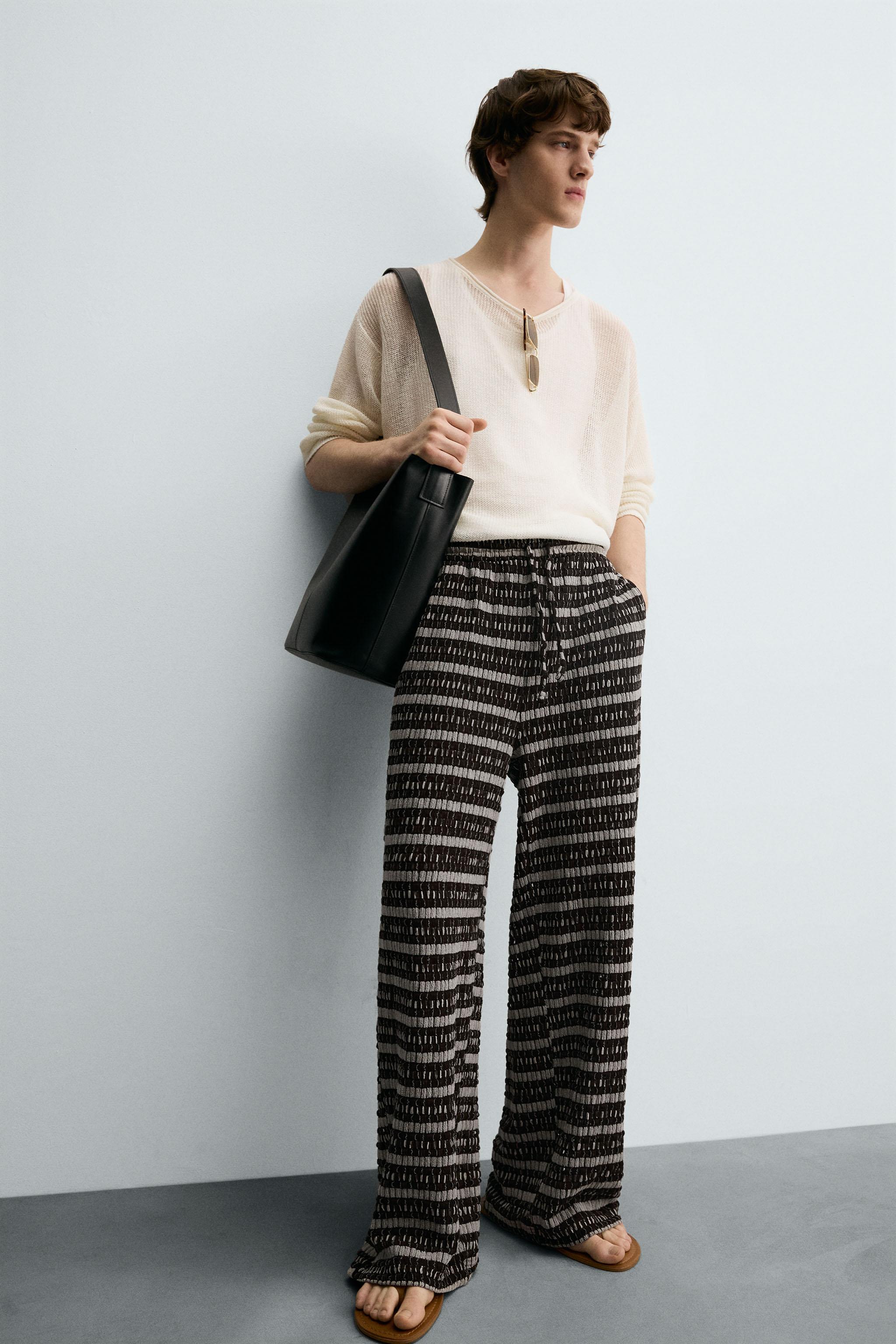 JACQUARD KNIT PANTS