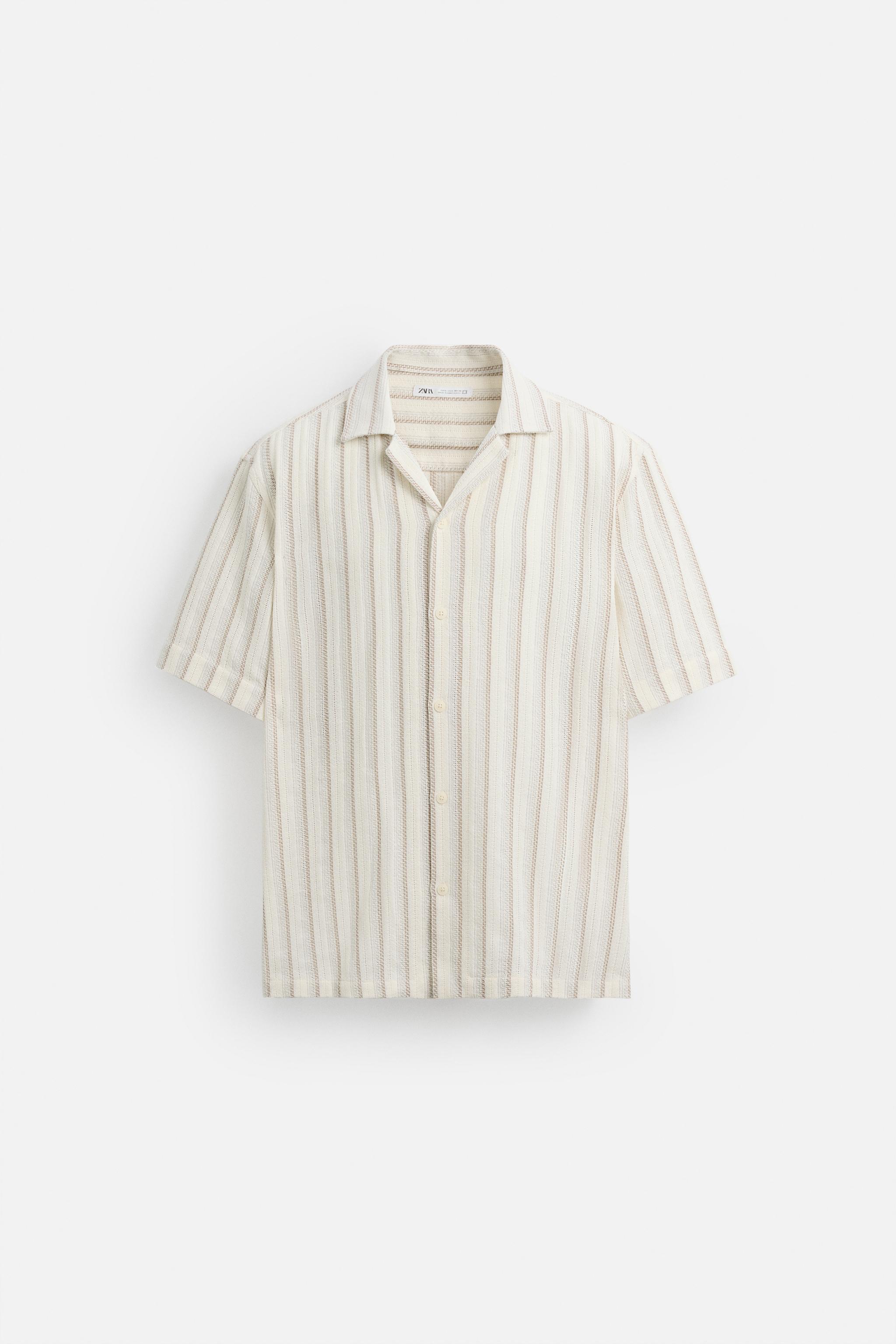 TEXTURED STRIPE SHIRT