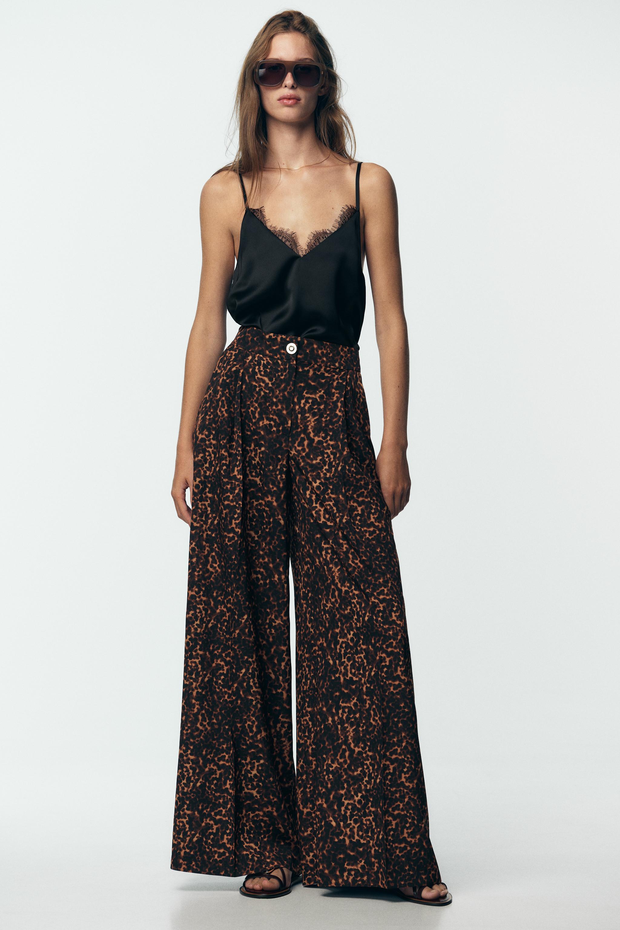 ANIMAL PRINT PALAZZO PANTS