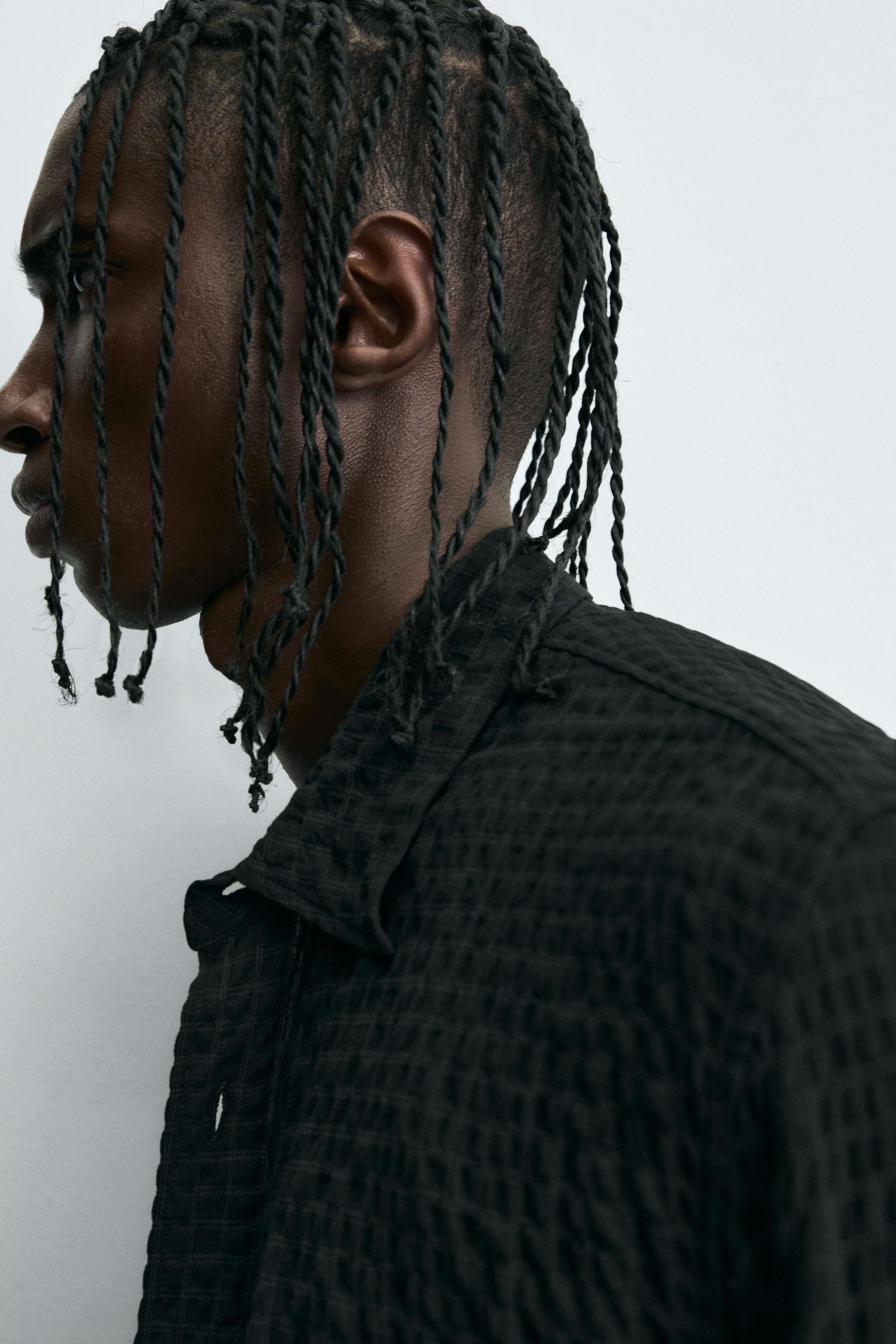 TEXTURED PLAID SHIRT