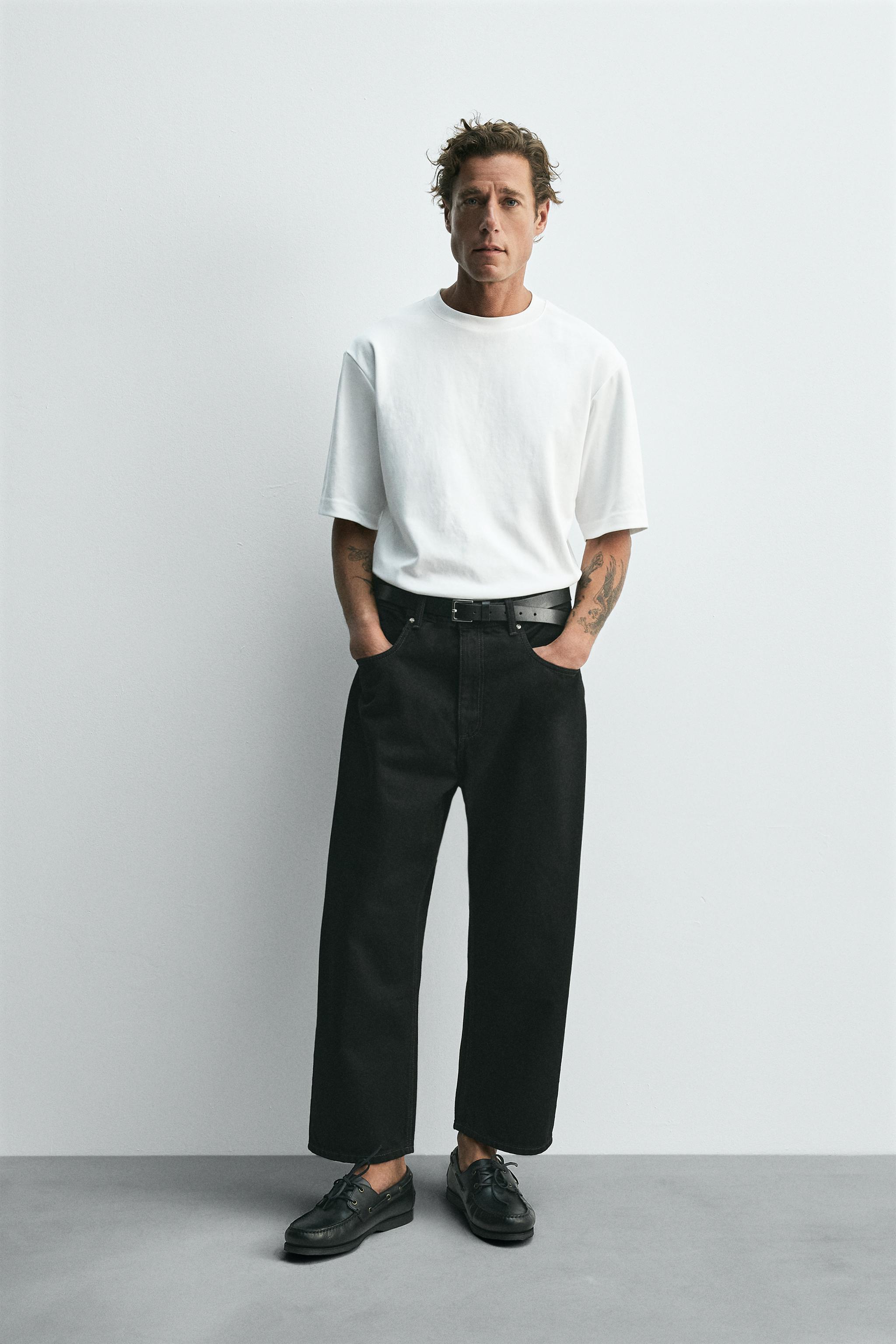 TAPERED WIDE FIT JEANS