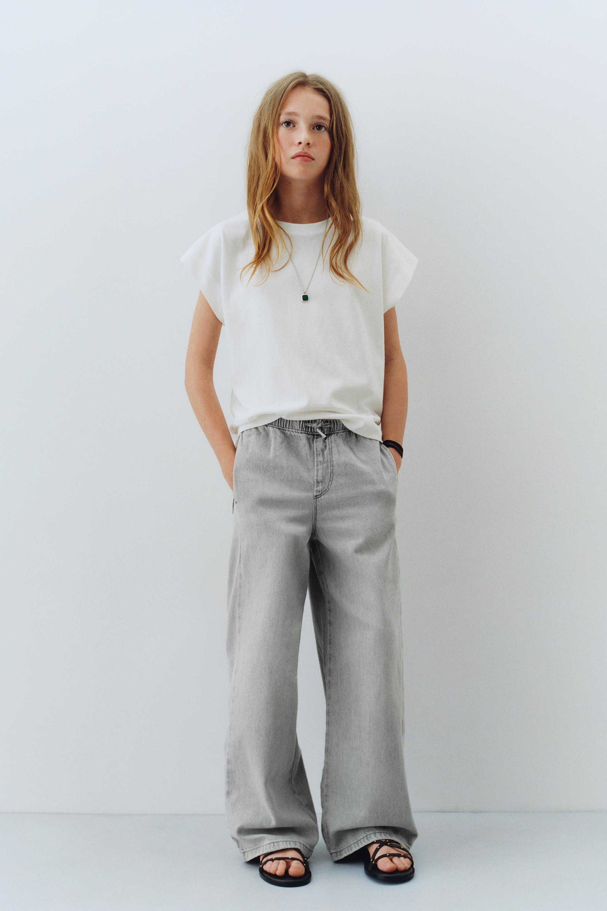 WIDE LEG DRAWSTRING JEANS