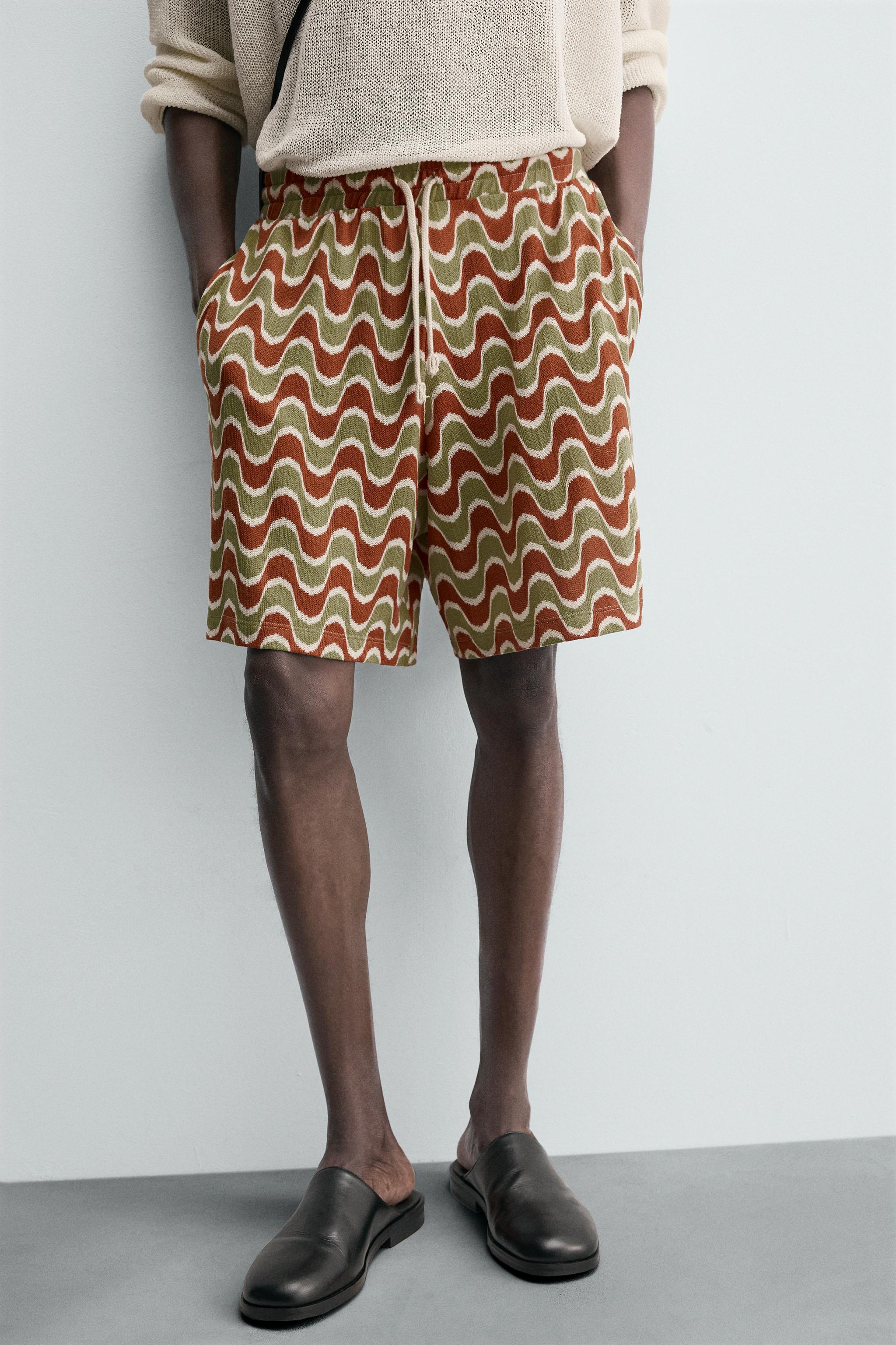 GEOMETRIC JACQUARD SHORTS