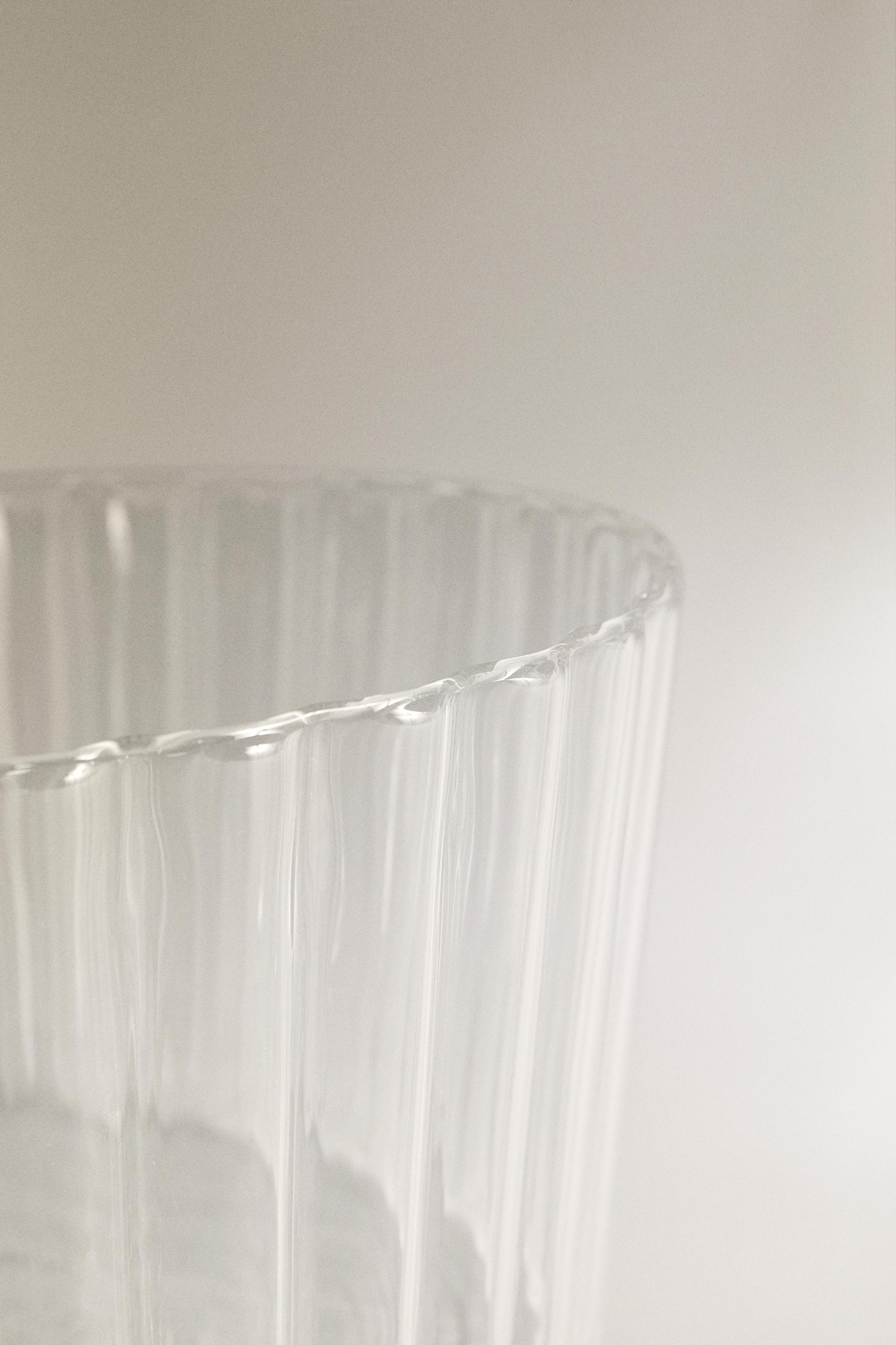 WAVY BOROSILICATE GLASS SALAD BOWL