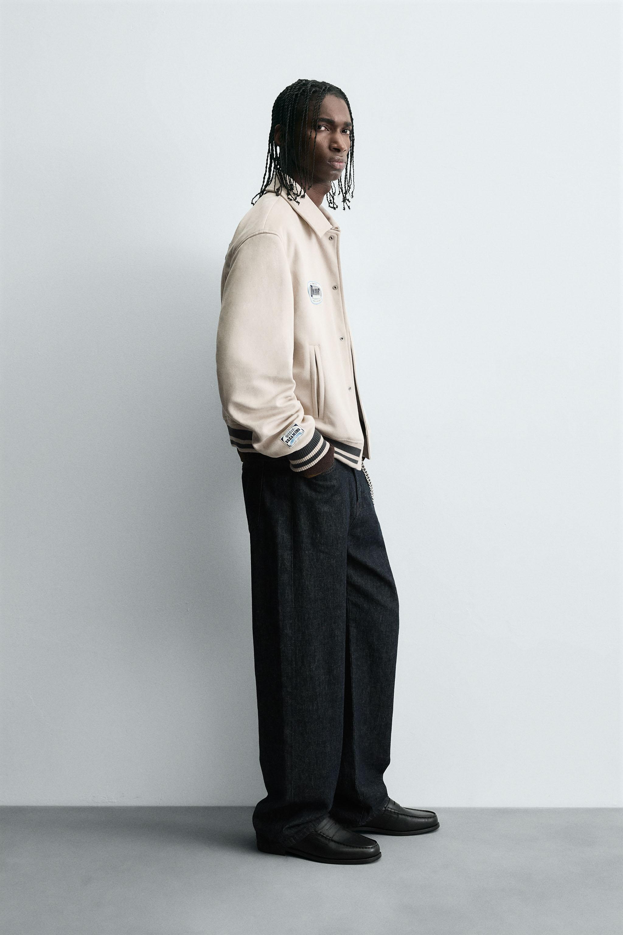 FAUX SUEDE PATCH EMBROIDERED JACKET