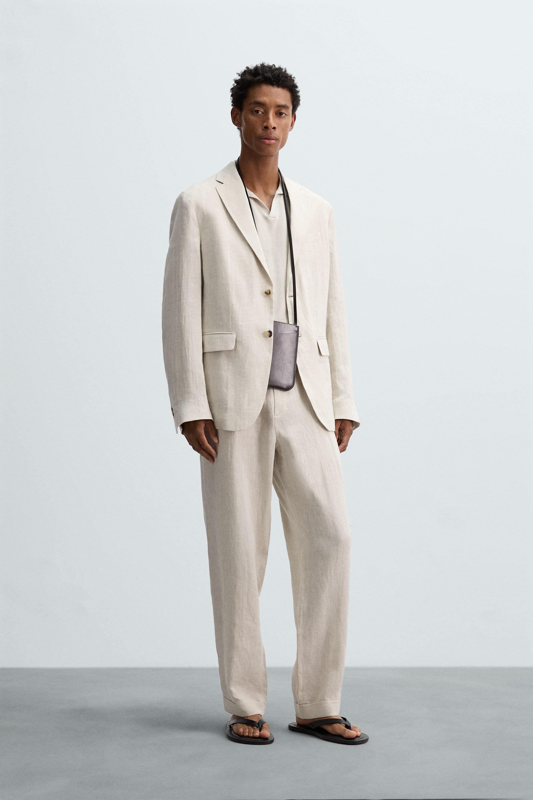 100% LINEN SUIT PANTS
