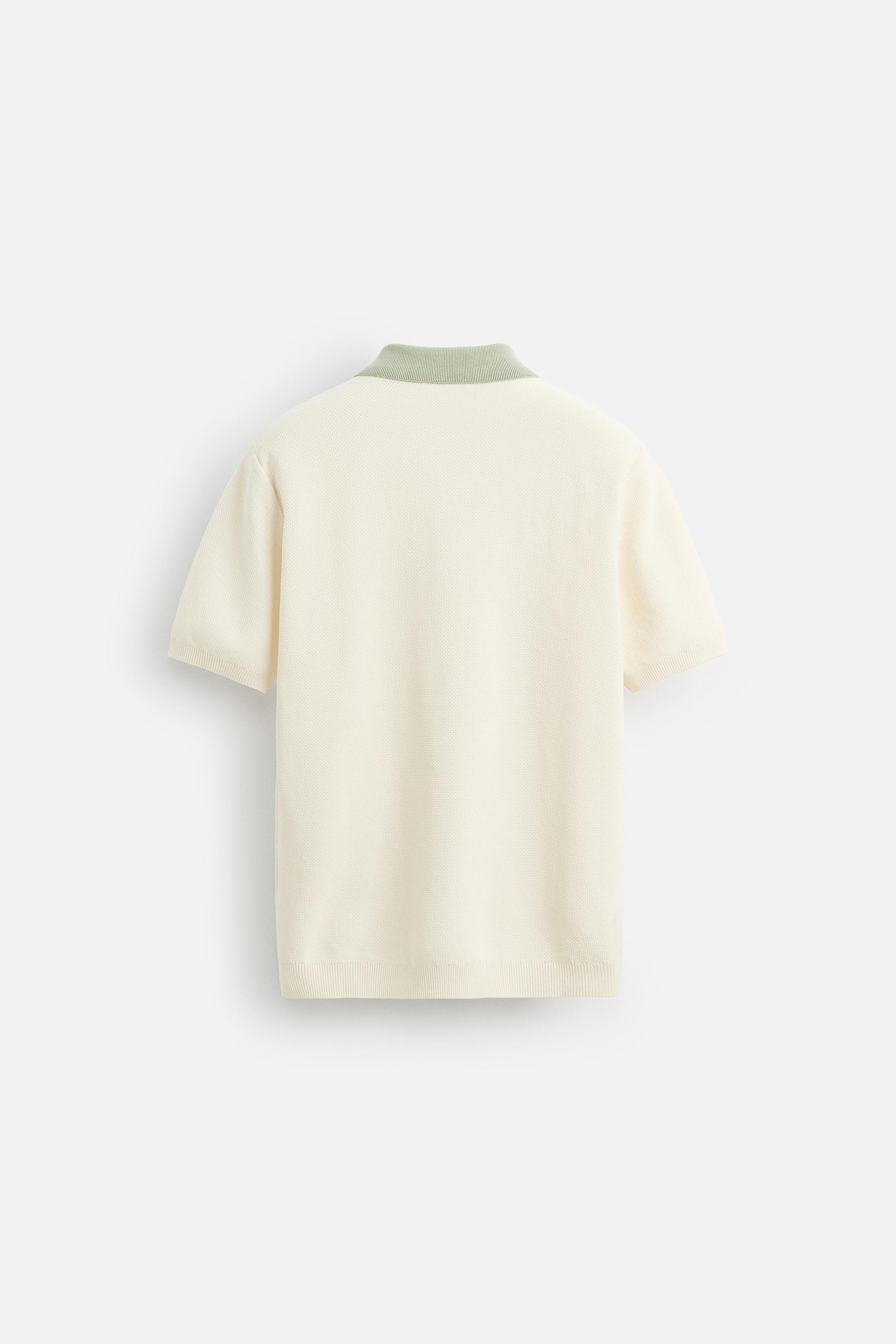 CONTRAST KNIT POLO SHIRT
