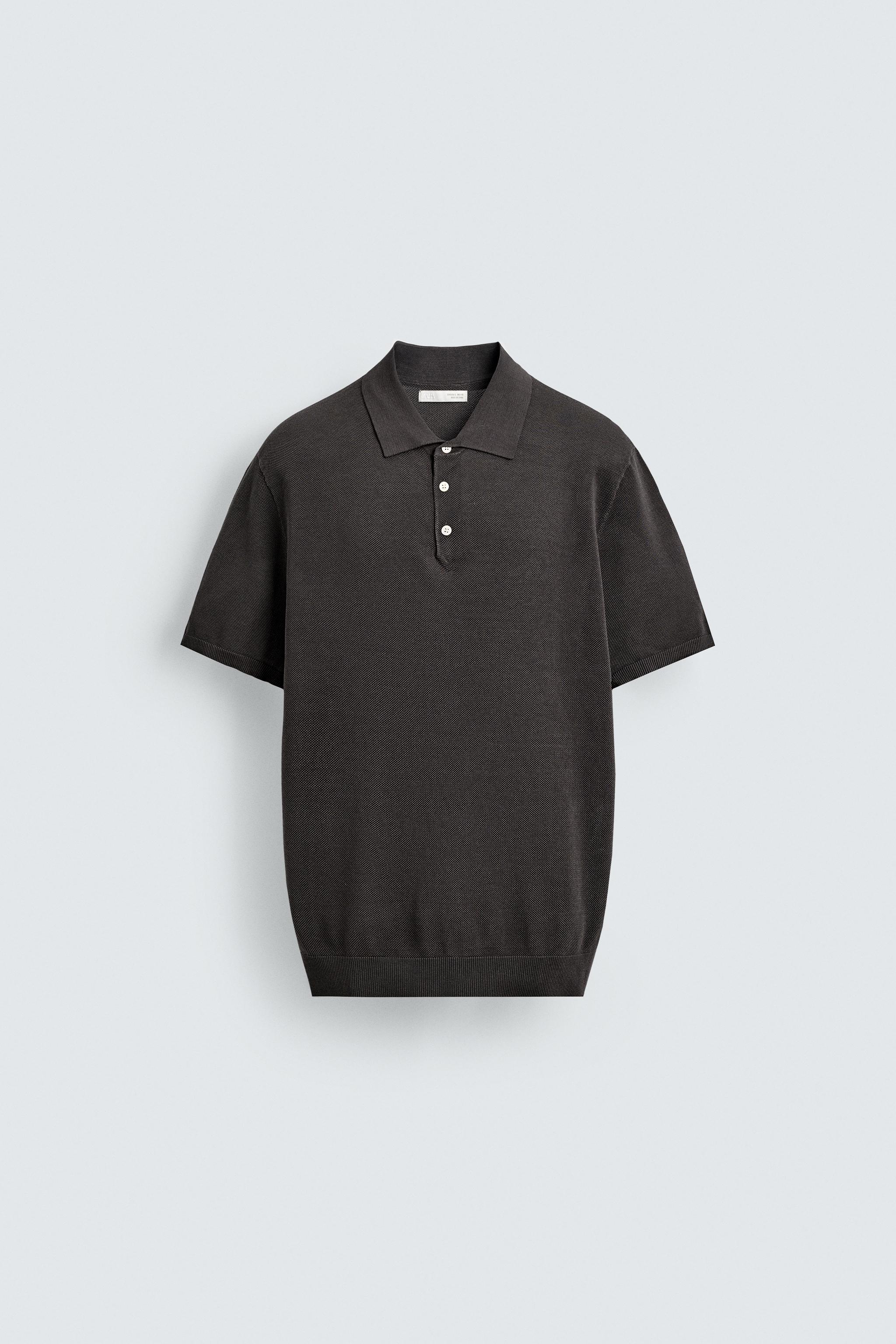 TEXTURED KNIT POLO SHIRT