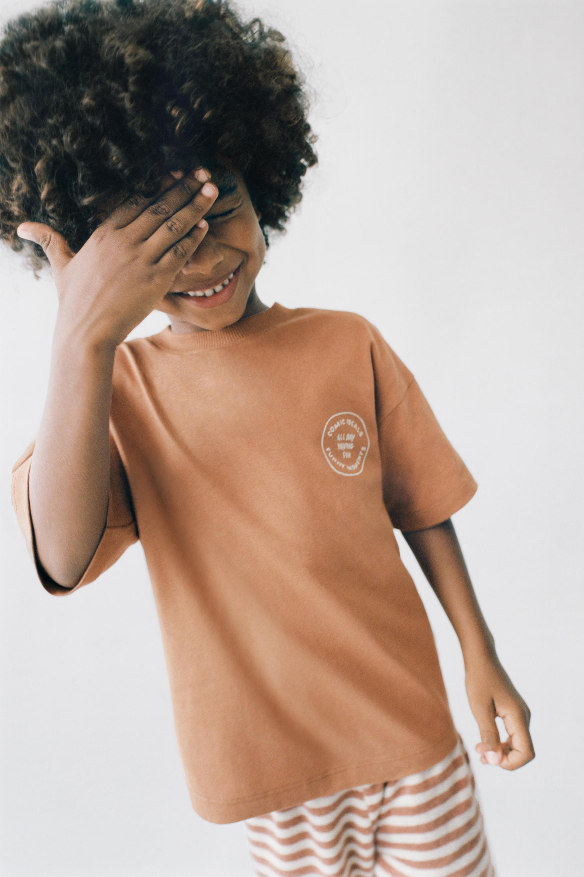 STRIPED TOWEL T-SHIRT AND BERMUDA SET