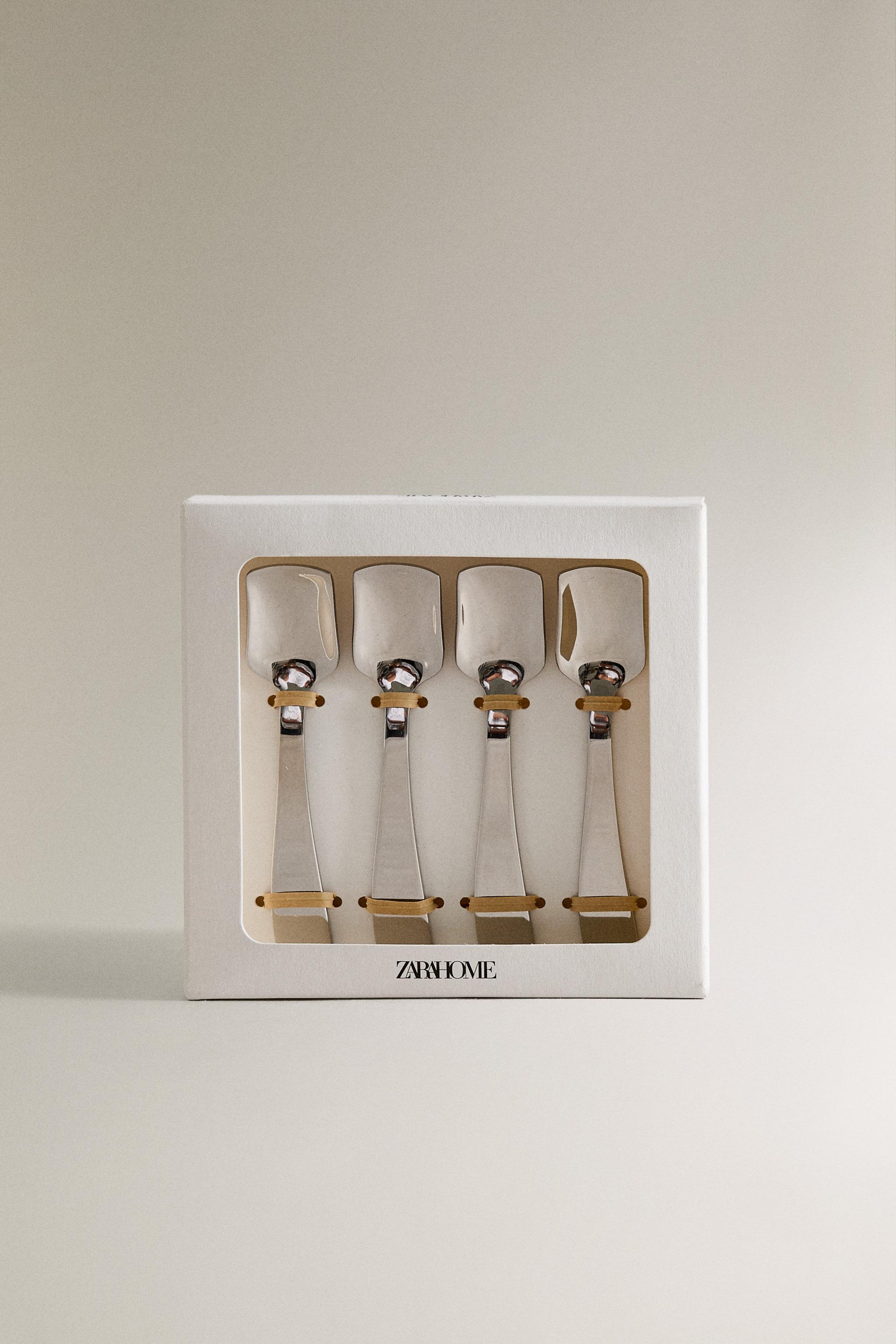 SET OF ICE CREAM SPOONS WITH CURVED HANDLES (SET OF 4)