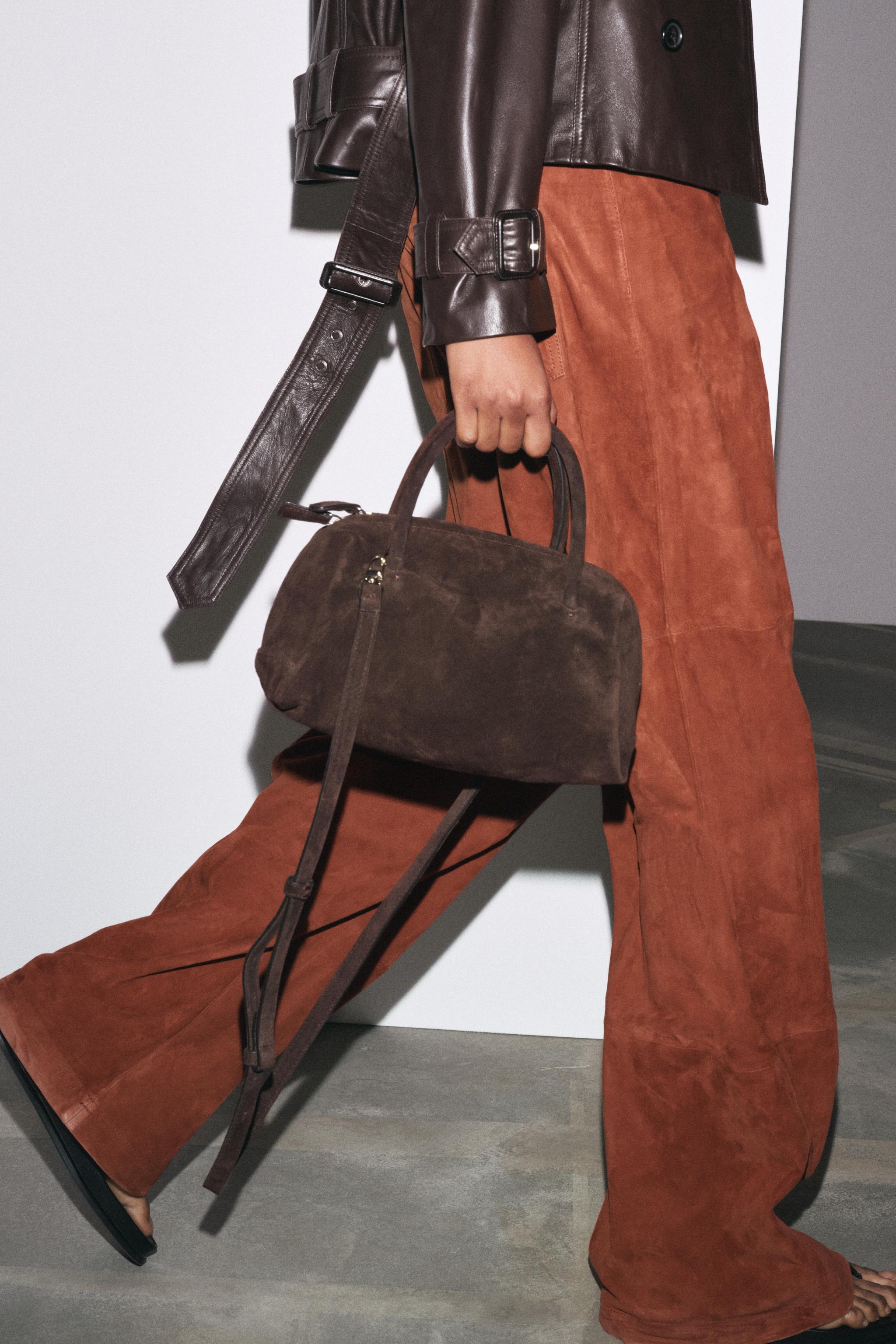 SPLIT LEATHER BOWLING BAG