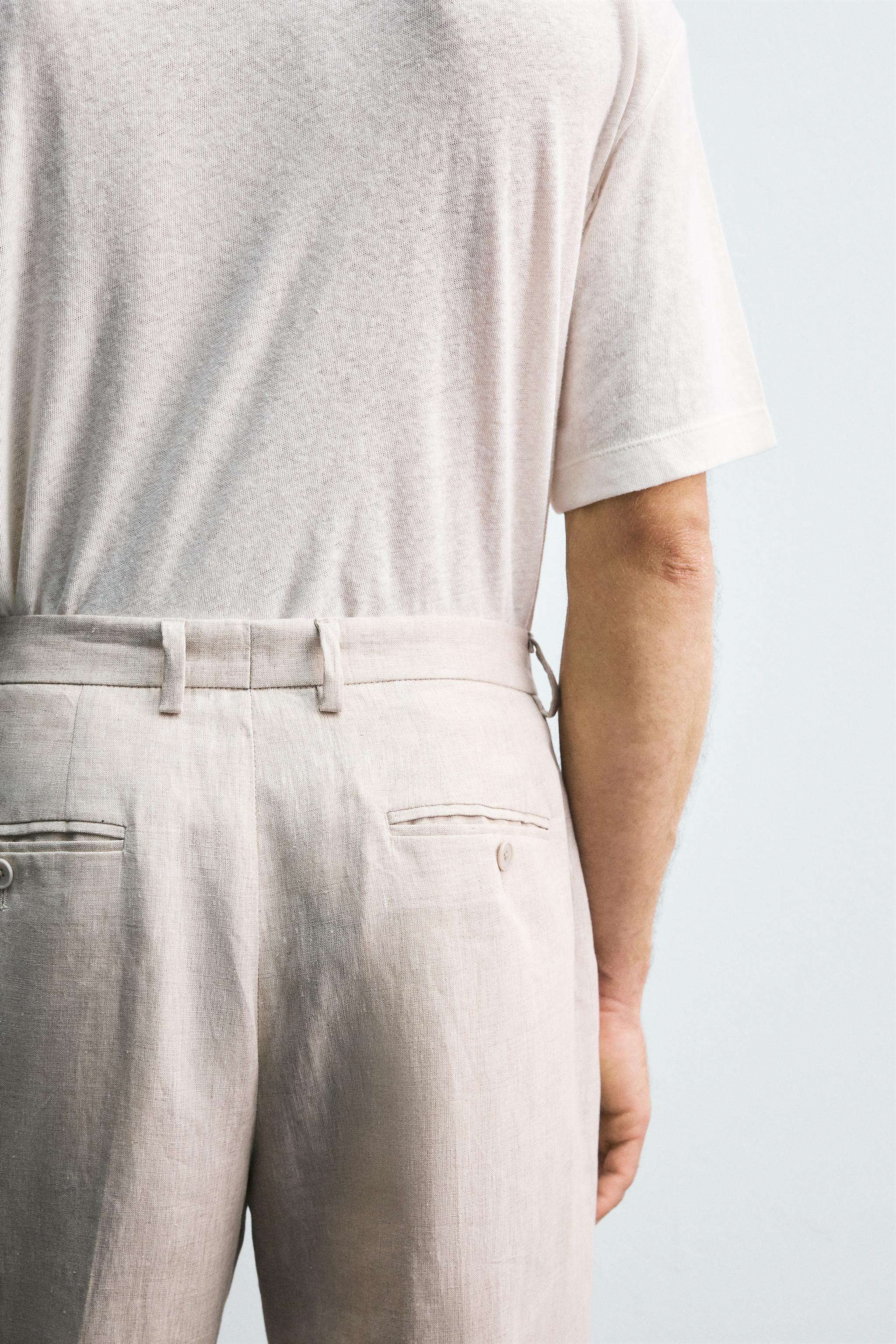 SUIT PANTS IN 100% LINEN