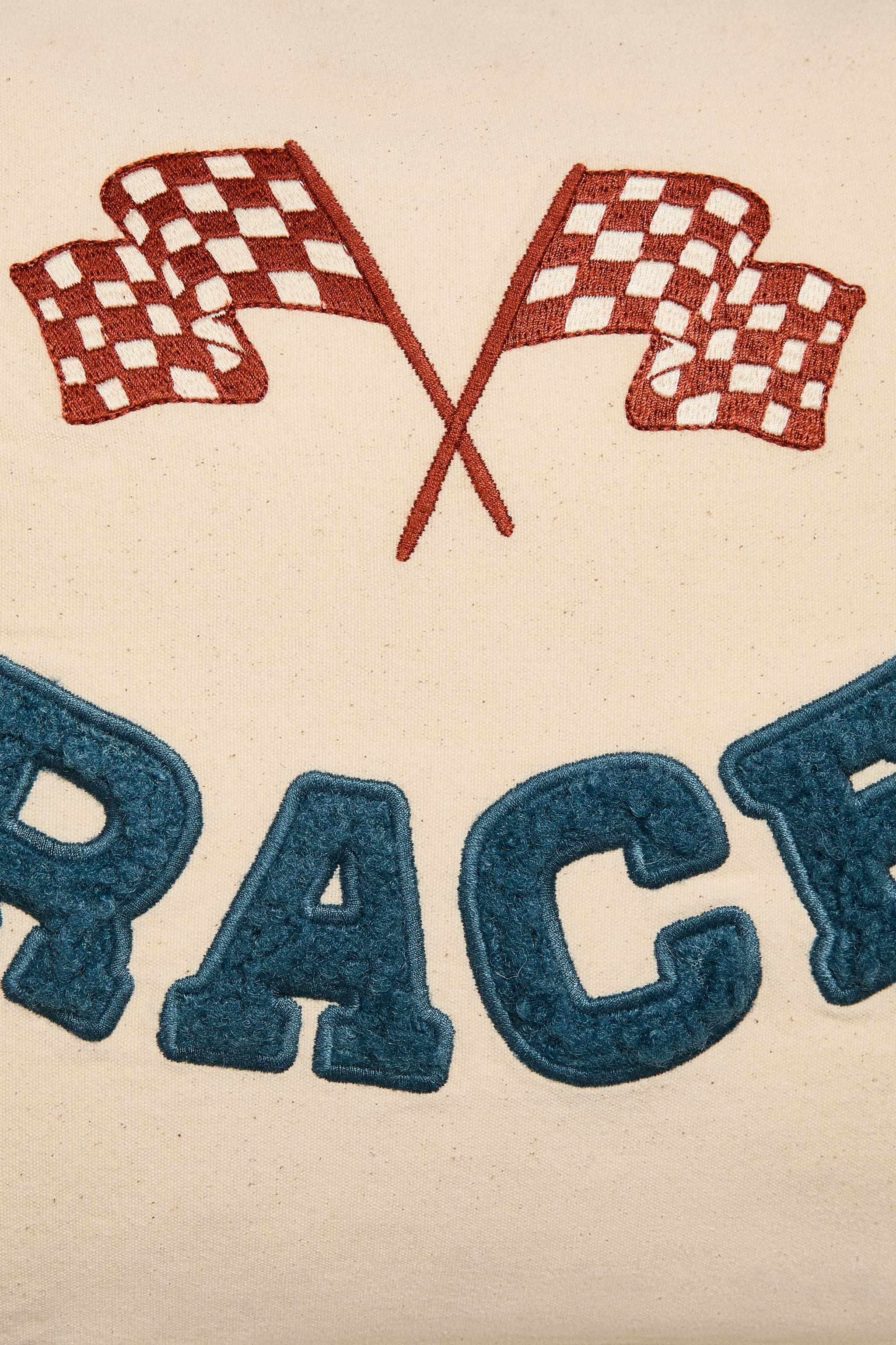 CHILDREN'S RACE COTTON THROW PILLOW COVER