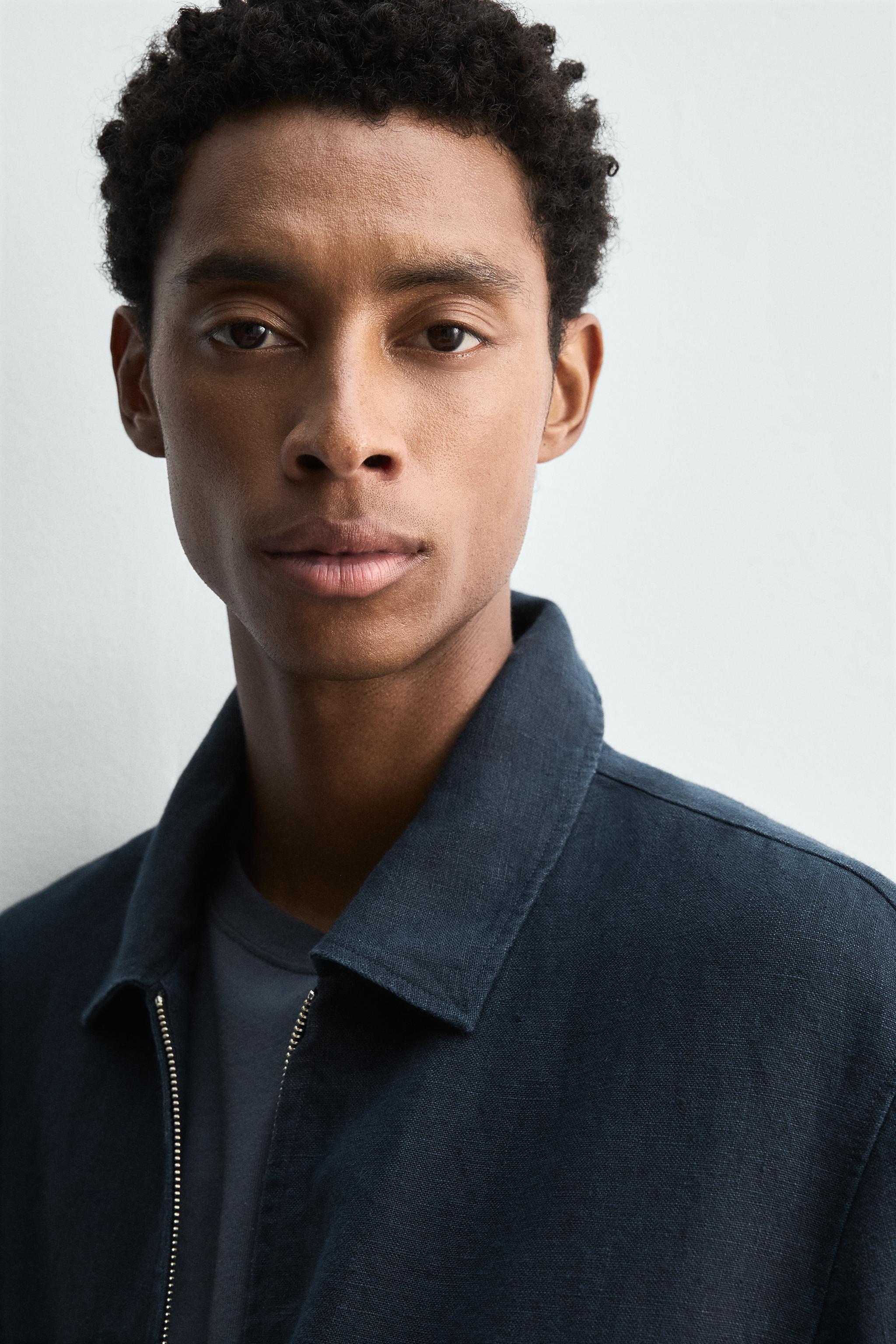 100% LINEN REGULAR FIT JACKET