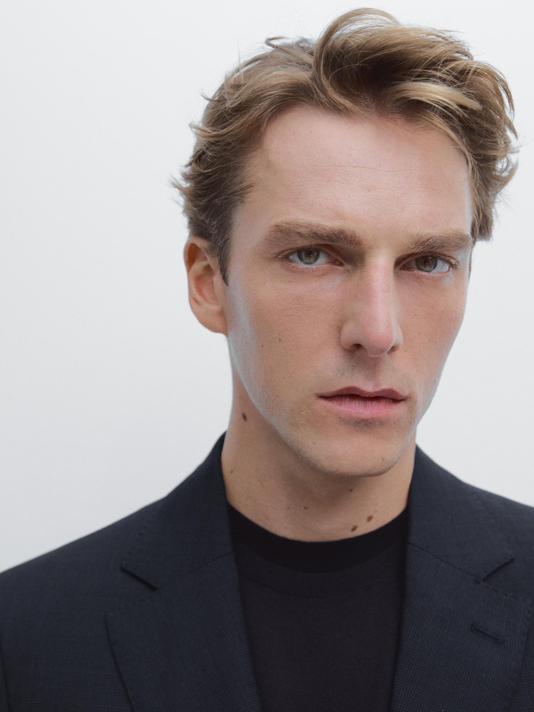 Houndstooth suit blazer