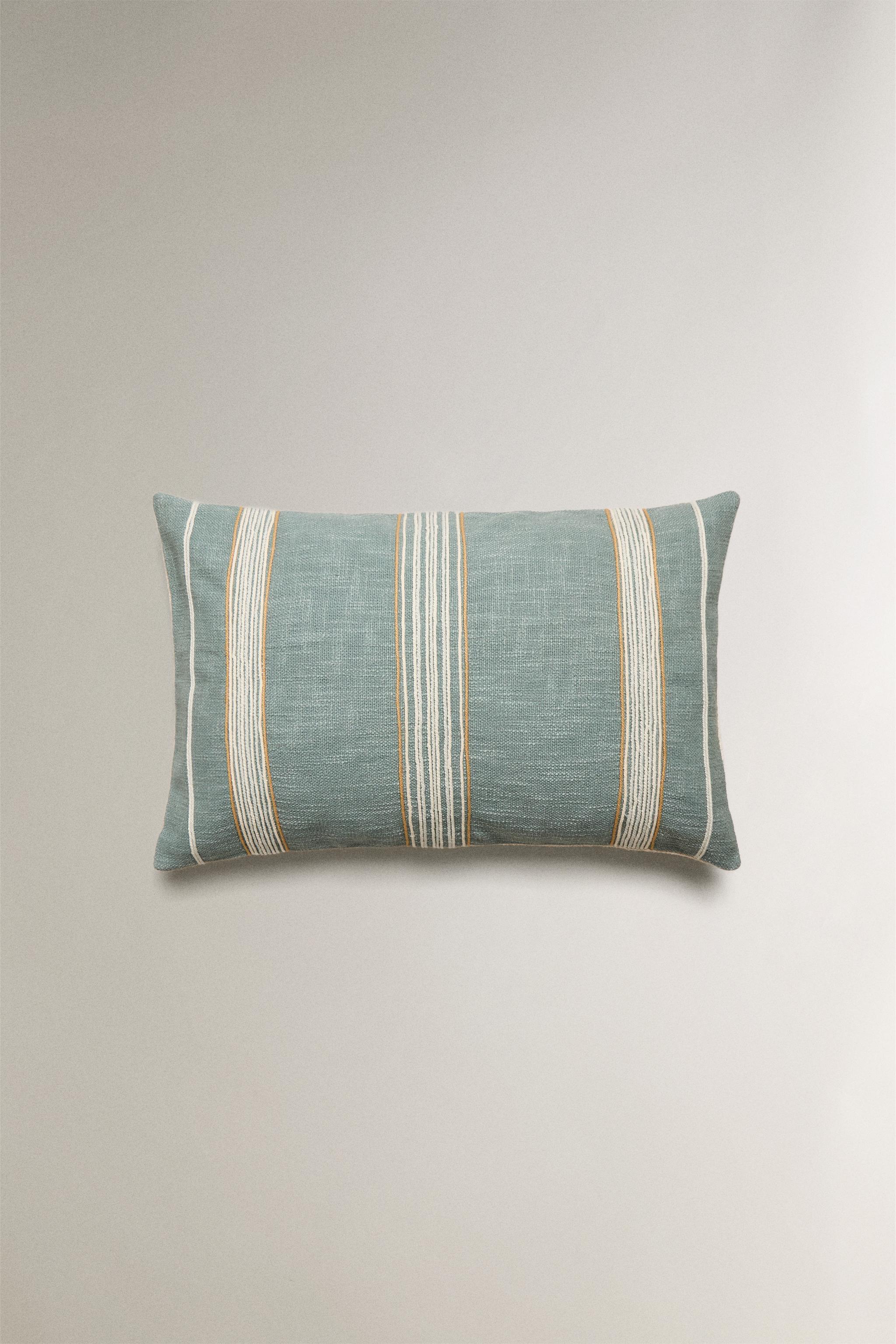 STRIPED THROW PILLOW COVER