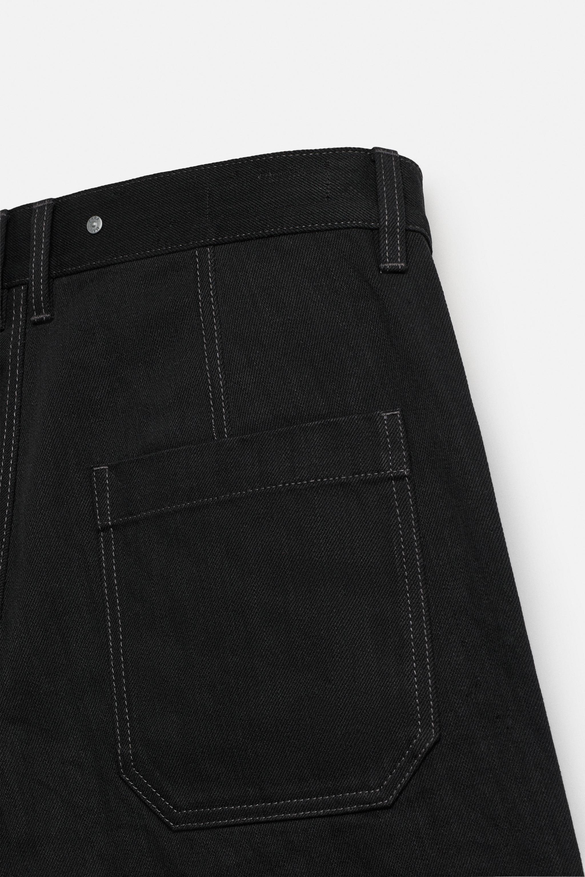 STITCHED BAGGY FIT DENIM SHORTS