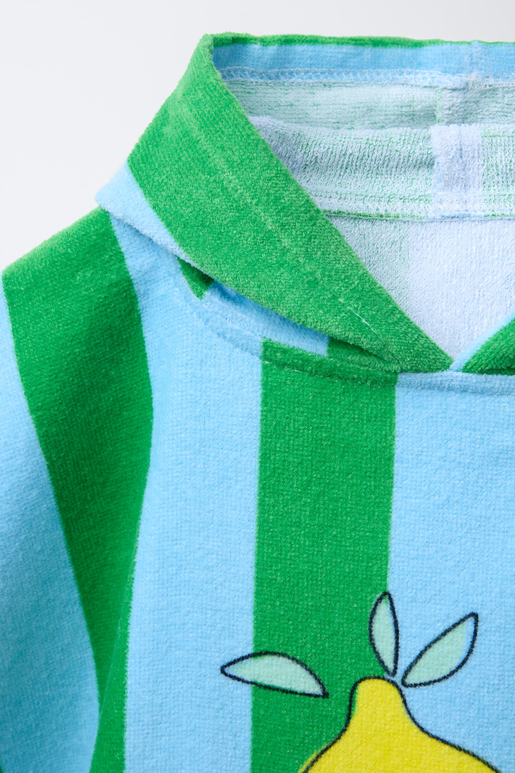 STRIPED AND LEMON TOWEL PONCHO