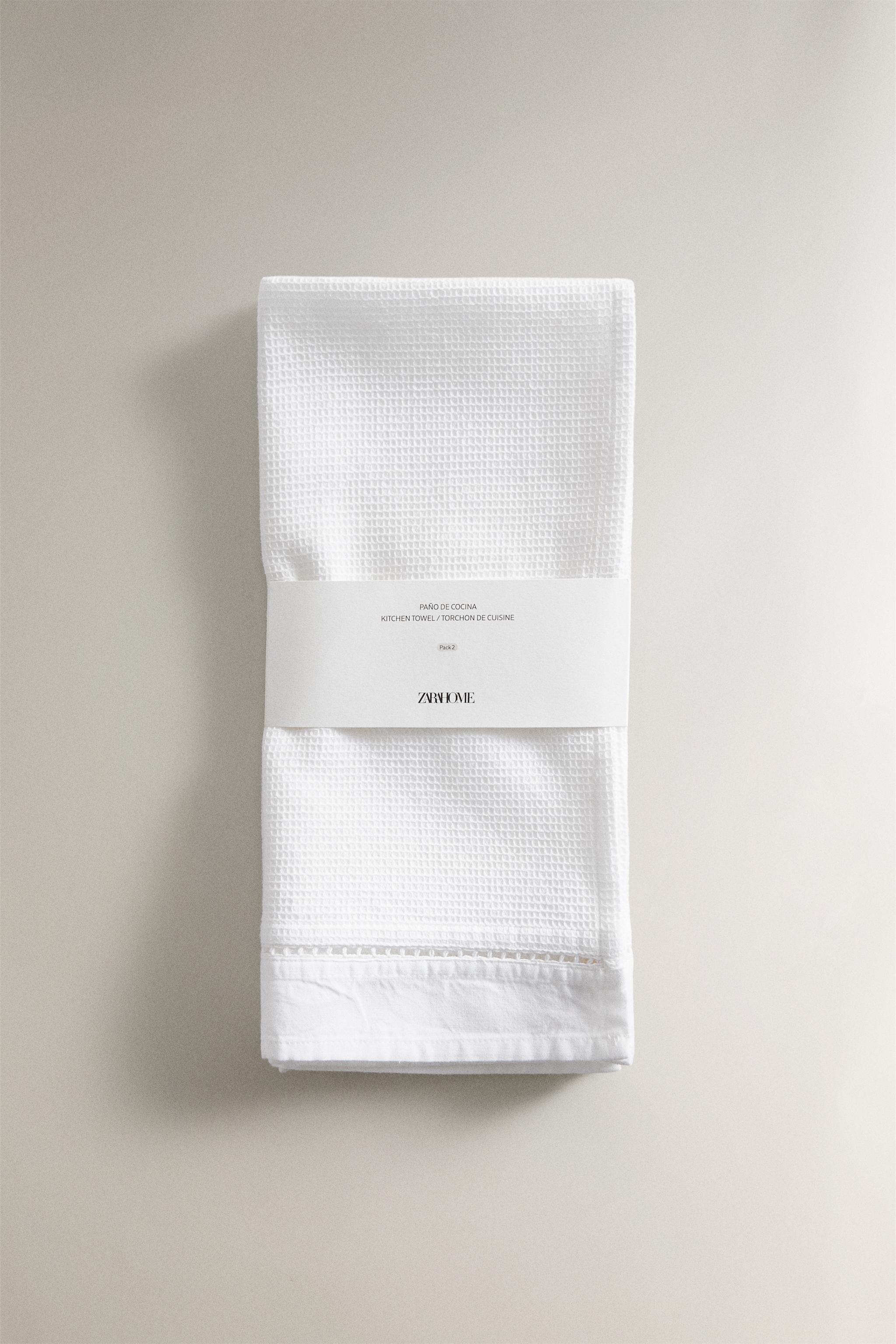 WAFFLE-KNIT KITCHEN TOWELS (SET OF 2)