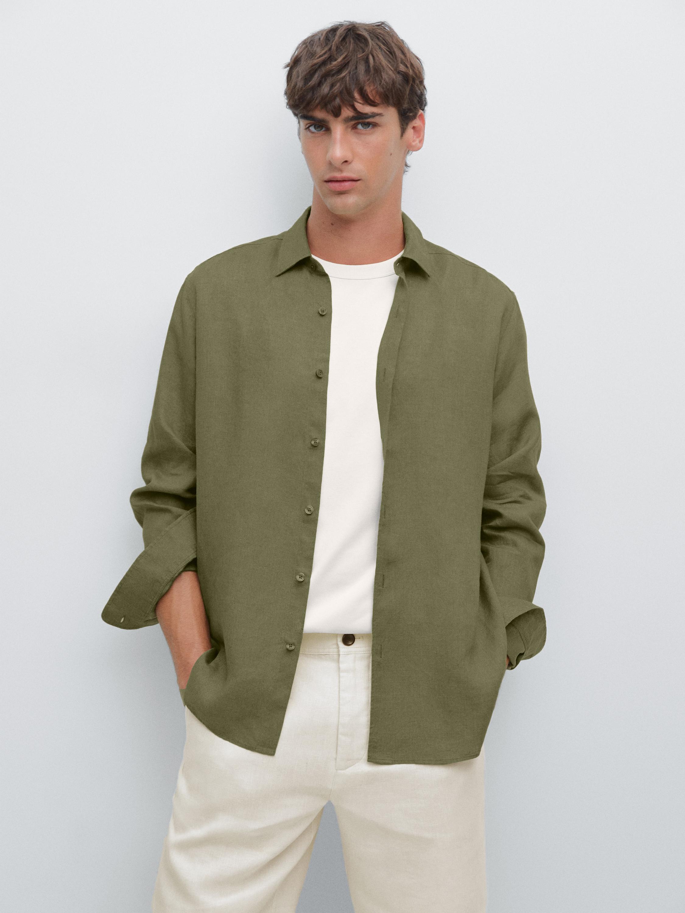 100% linen regular fit shirt