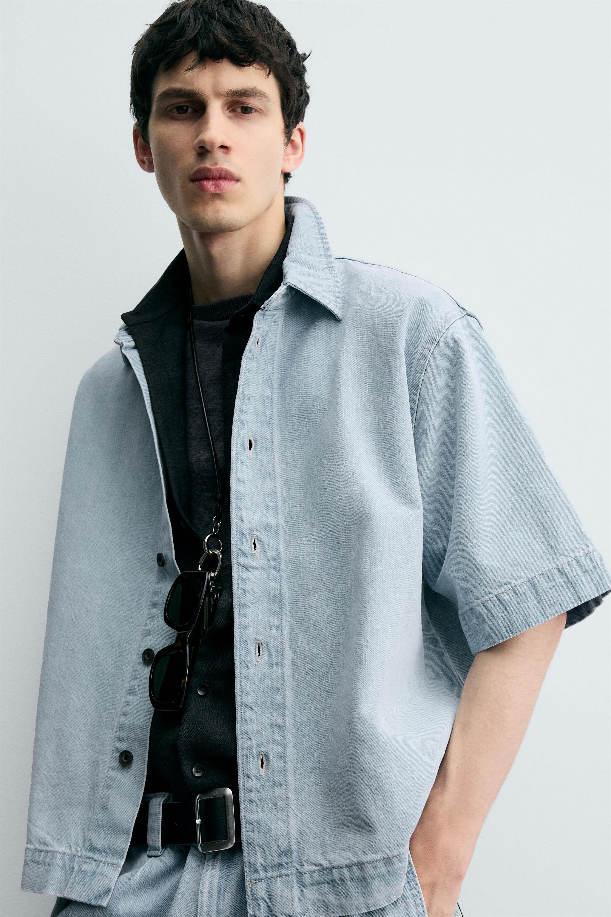SHORT SLEEVE DENIM SHIRT