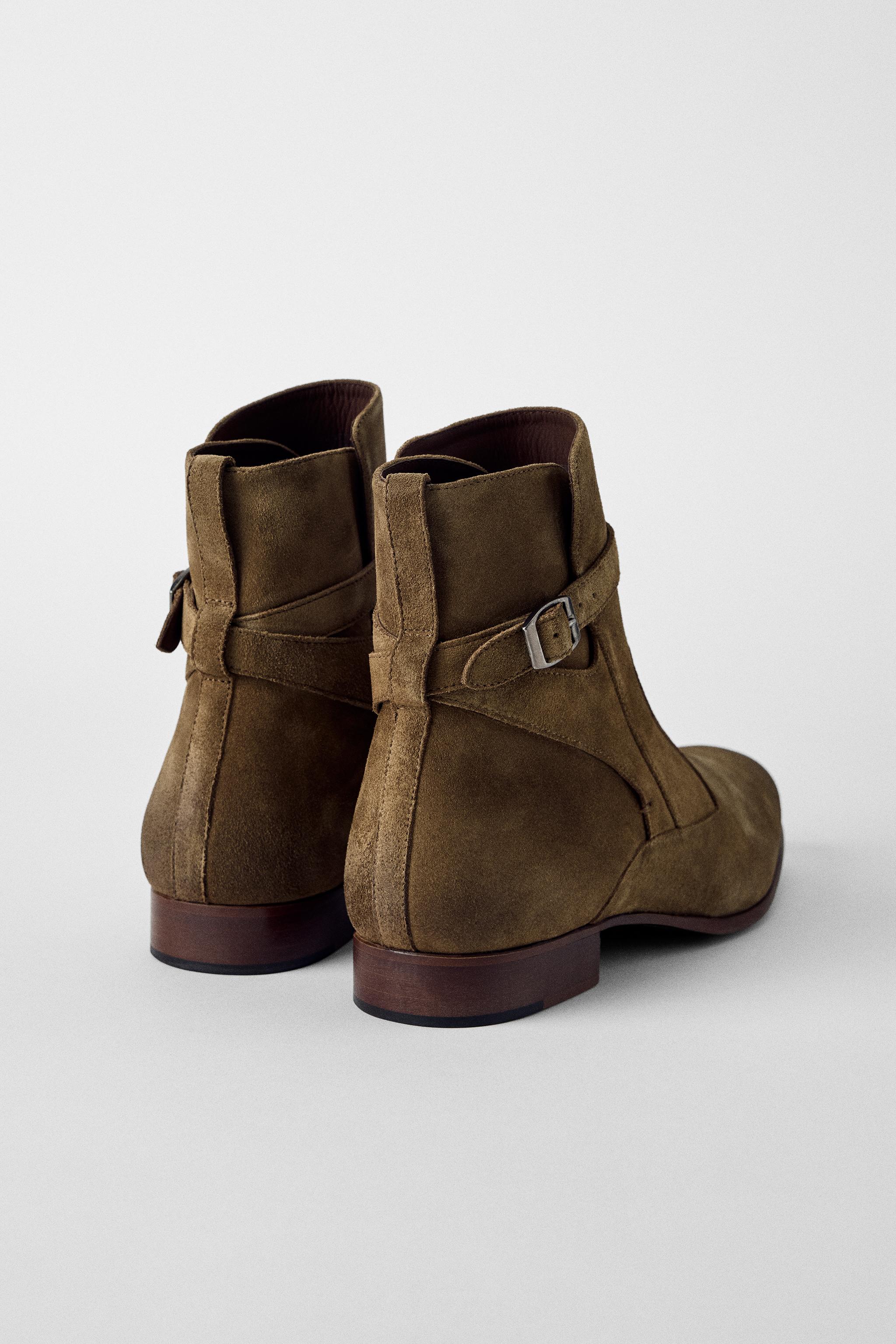 LEATHER BUCKLE BOOTS BOBBY GILLESPIE X ZARA